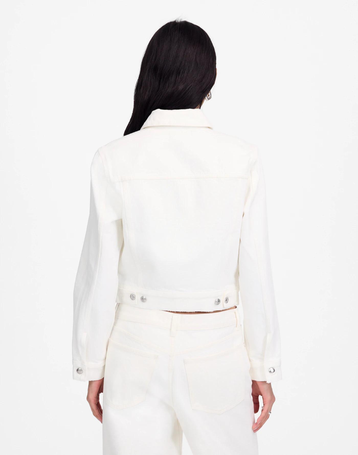 Crop Jean Trucker Jacket Product Image