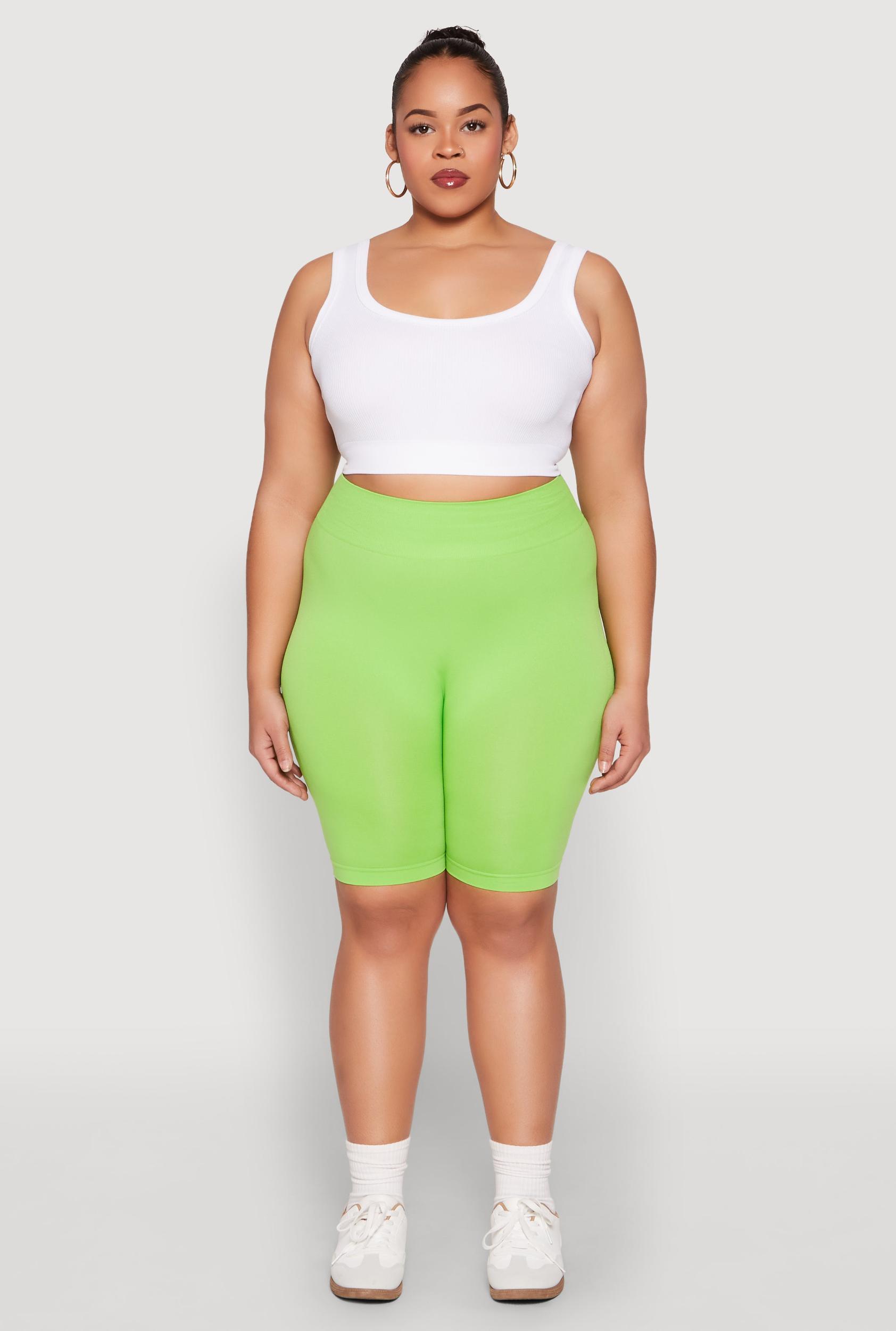 Womens Plus Size High Waist Seamless Biker Shorts Product Image