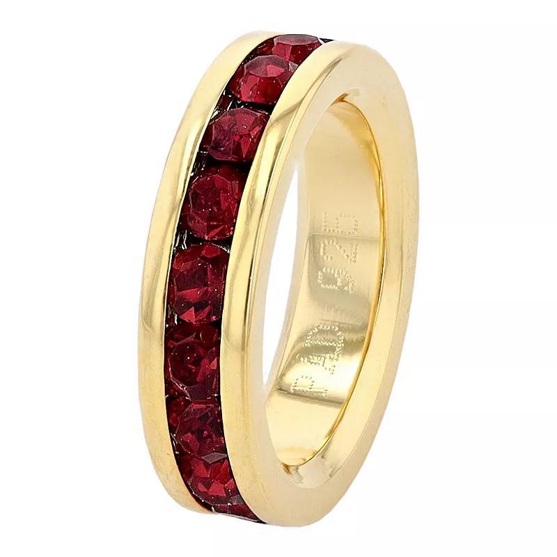 Traditions Jewelry Company 18k Gold Over Silver Birthstone Crystal Eternity Charm, Womens, Gold Over Sterling Dec Product Image