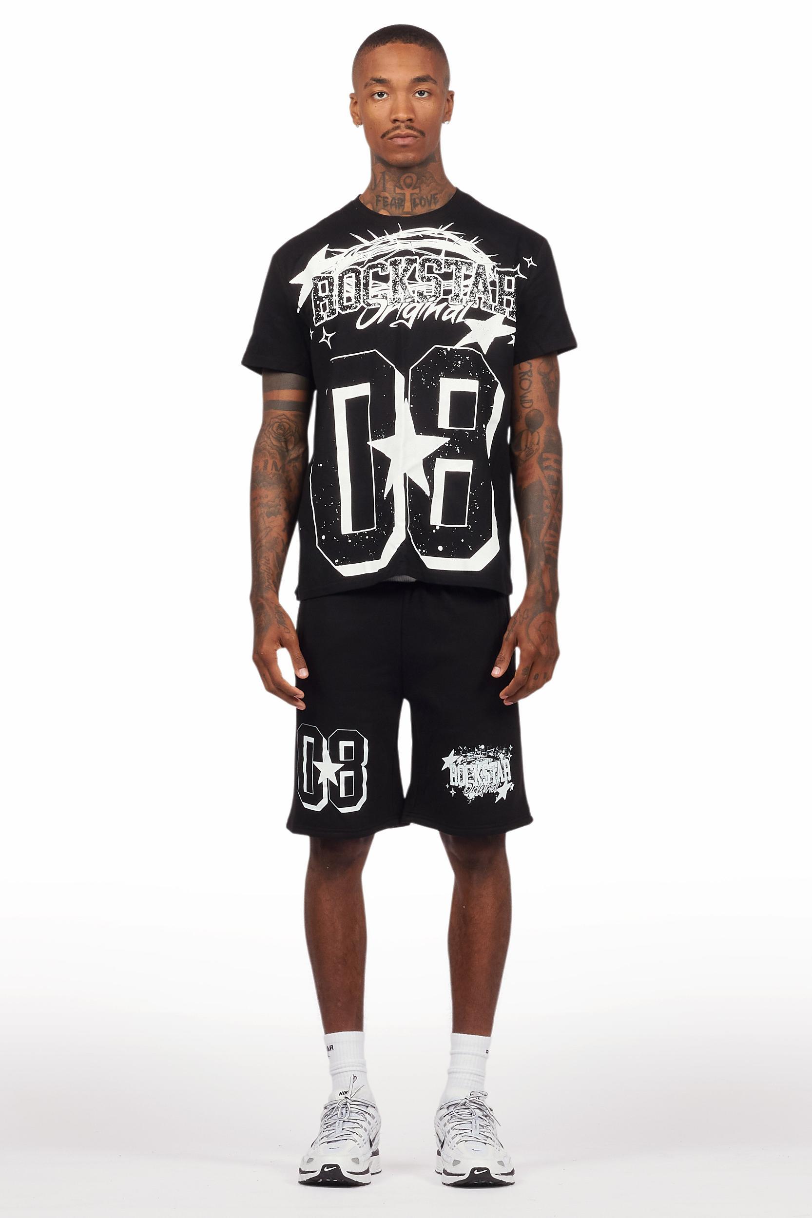 Allstar Black/White T-Shirt Short Set Male Product Image
