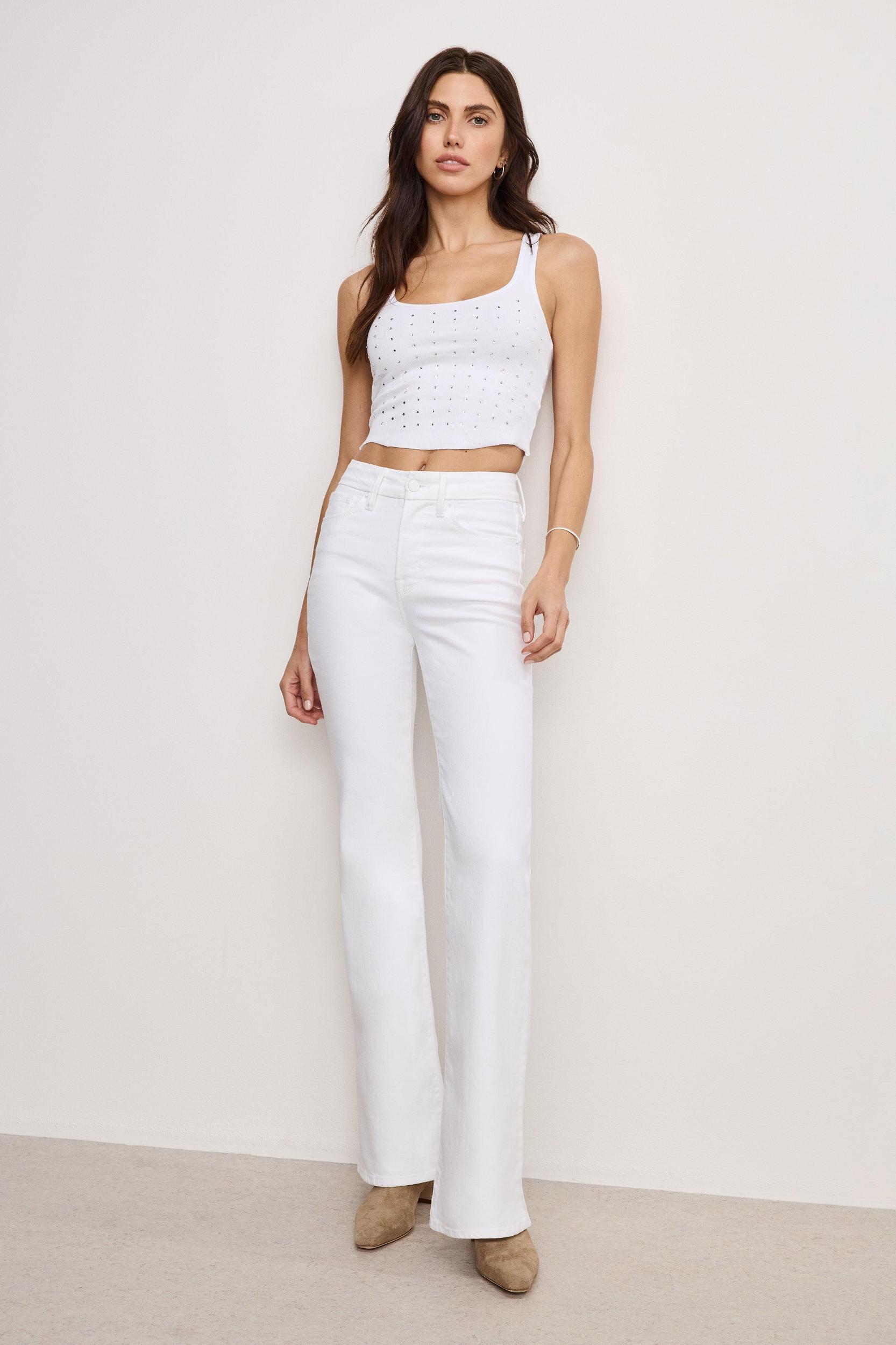 CRYSTAL RACERBACK TANK TOP | WHITE001 Product Image