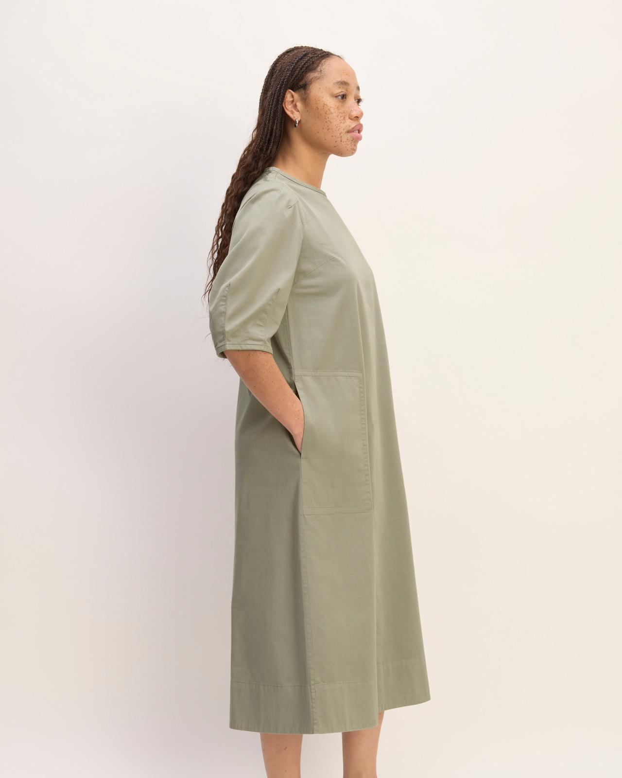 The Short-Sleeve Puff Midi Dress Product Image