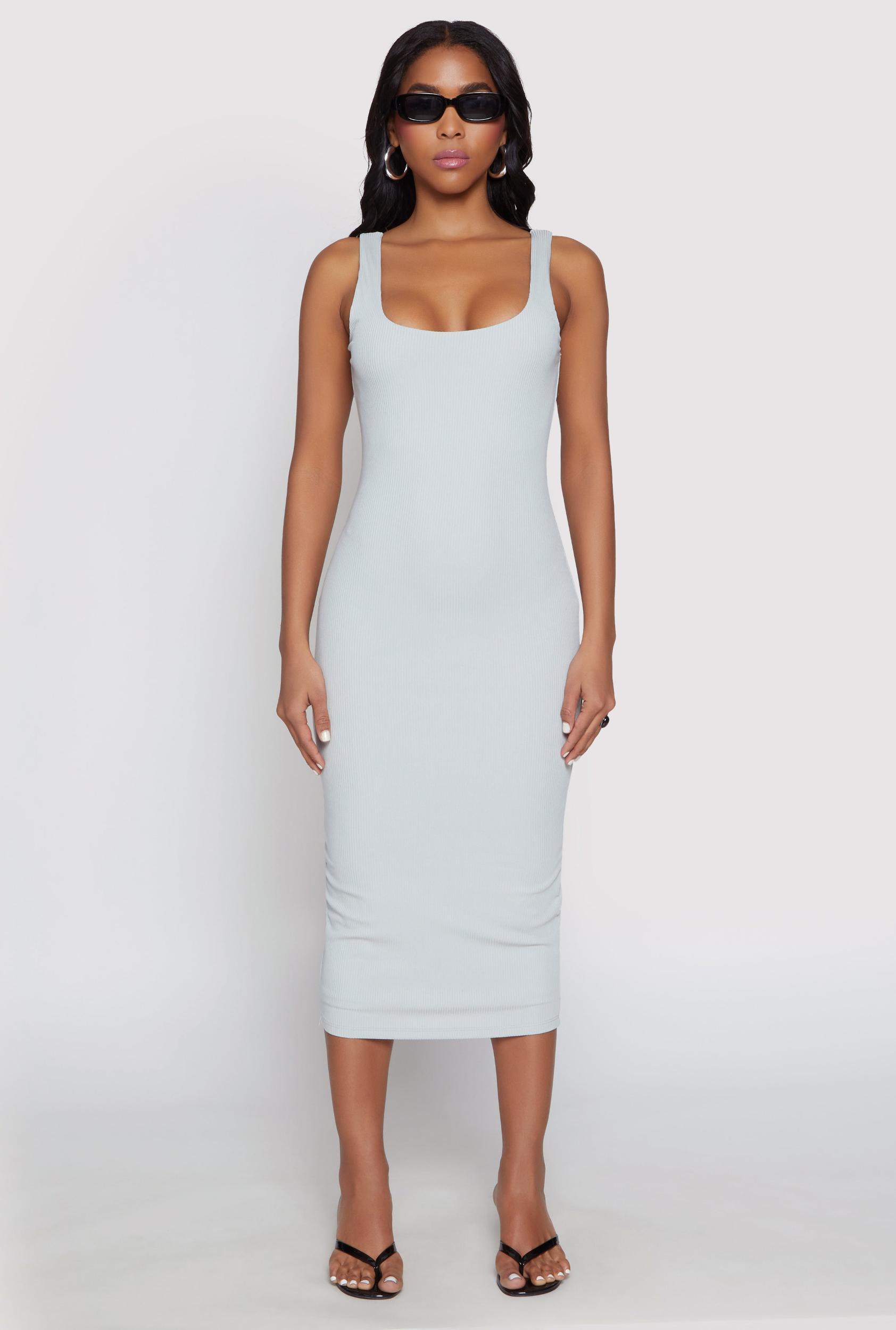 Womens Haute Monde Ribbed Knit Tank Dress Product Image