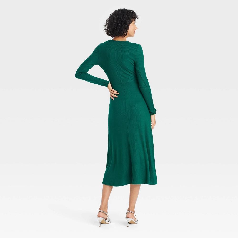 Women's Long Sleeve Midi A-Line Dress - A New Day™ Product Image