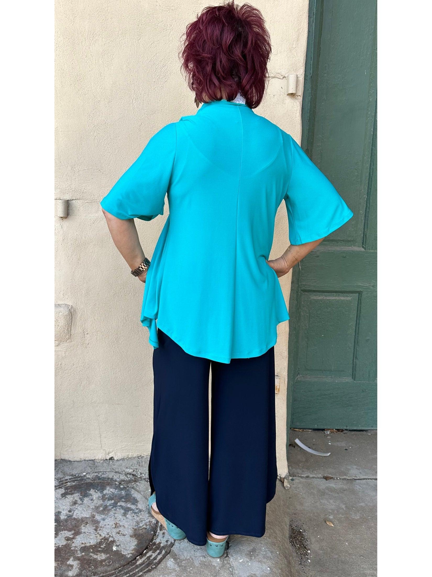Darlene Half Sleeve Lightweight Jacket/Kimono by Artex Fashions Product Image