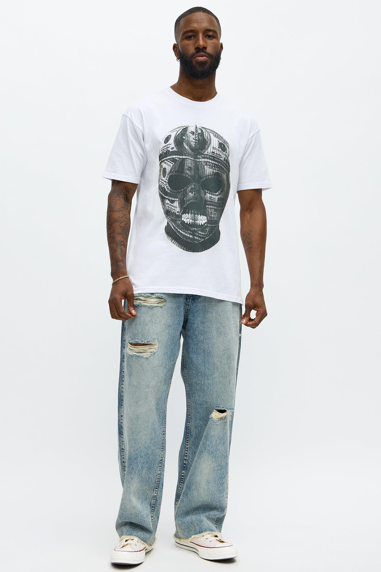 Money Mask Short Sleeve Tee - White Male Product Image