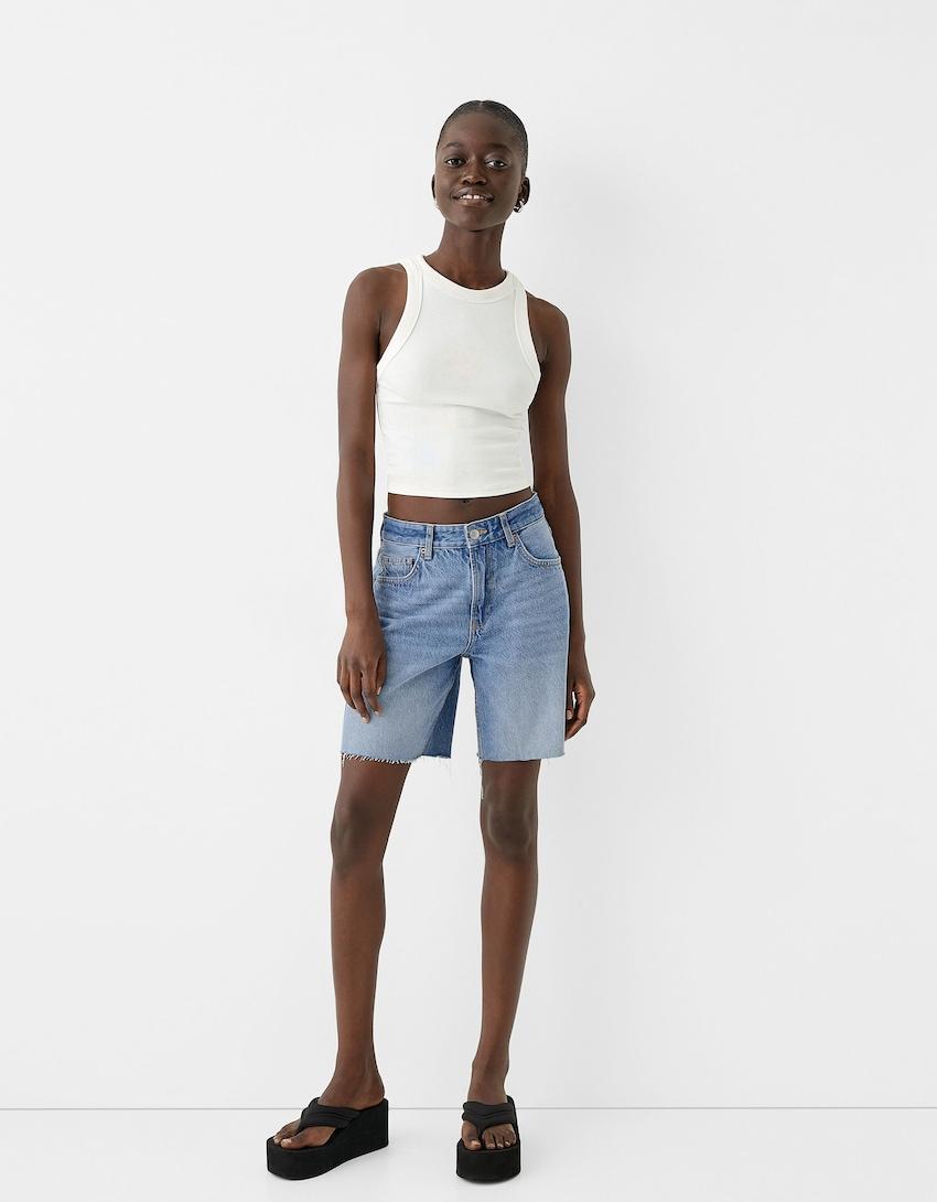Denim Bermuda shorts Product Image