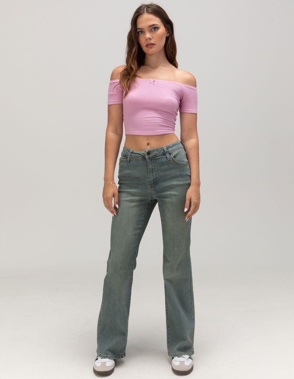 BOZZOLO Ballet Neck Womens Top - PINK Product Image