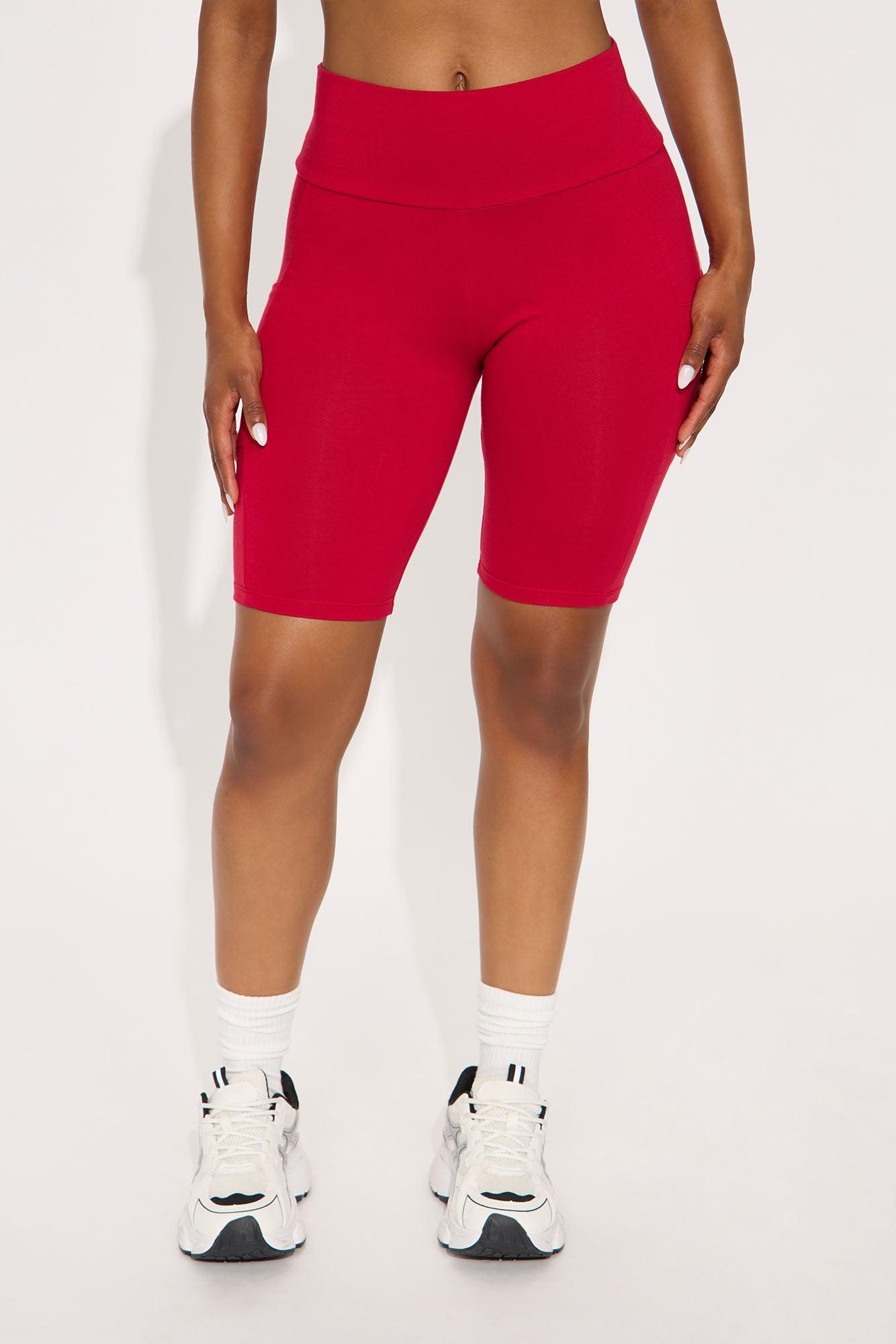 Keeping Up Biker Short - Red Product Image