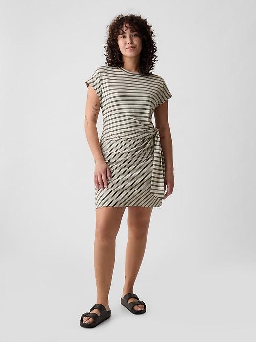 Tie-Knot Mini T-Shirt Dress Product Image