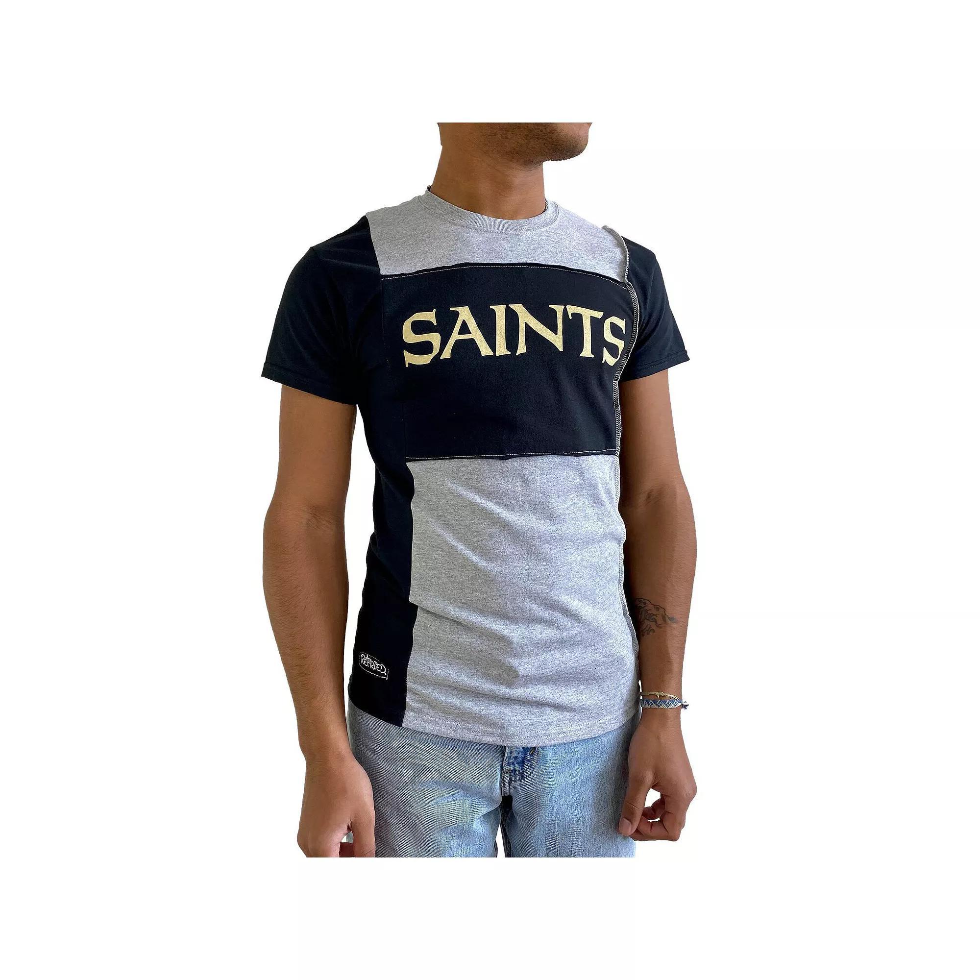 Men's Refried Apparel Heather Gray New Orleans Saints Sustainable Split T-Shirt, Size: Small, Grey Product Image