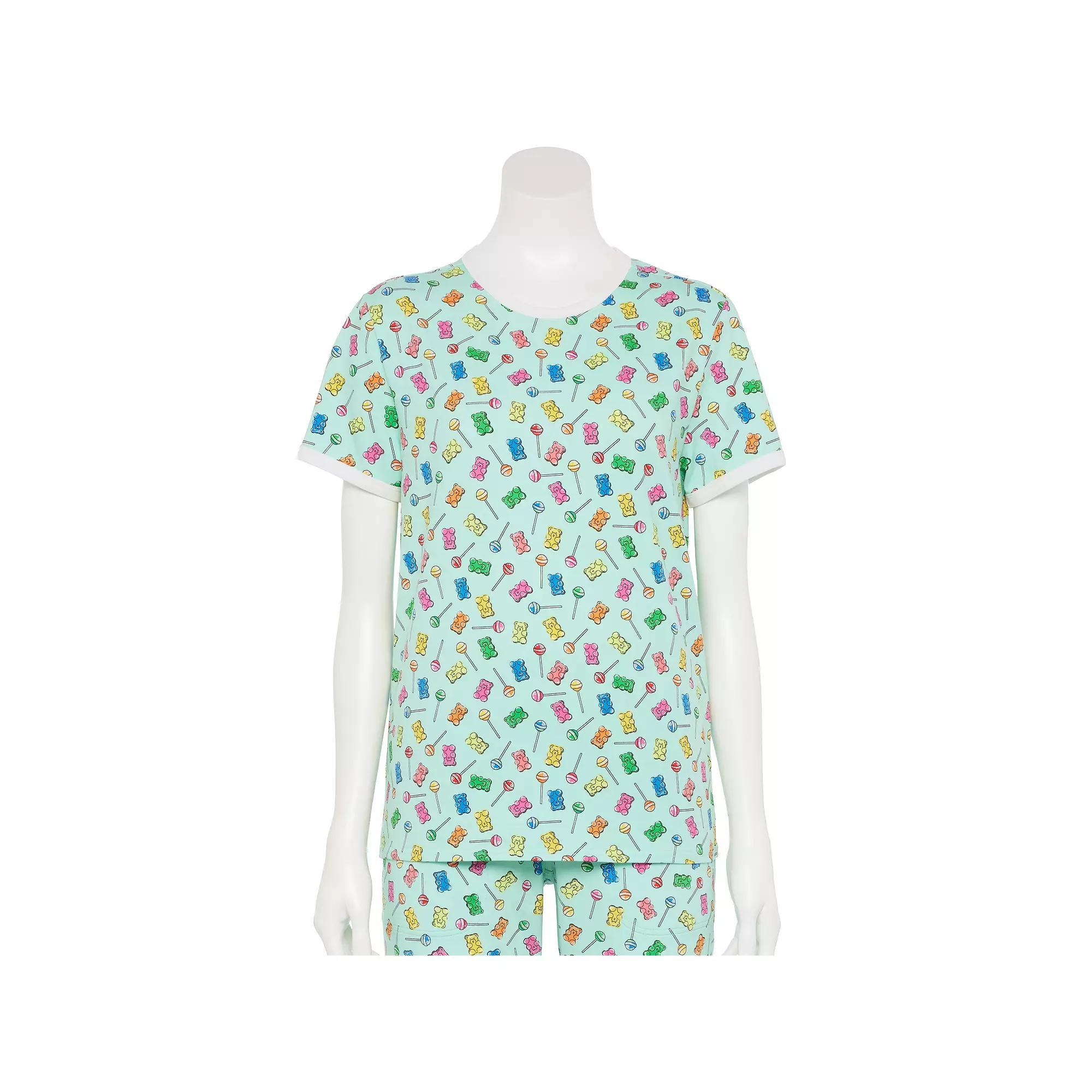 TomboyX Beary Sweet Short Sleeve Signature Soft Cotton-Blend Jersey Ringer Tee, Women's, Size: Large Product Image