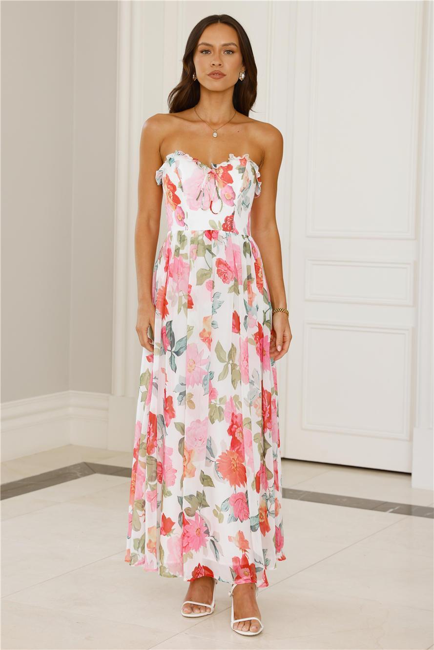 Roses All Day Strapless Maxi Dress Floral Product Image