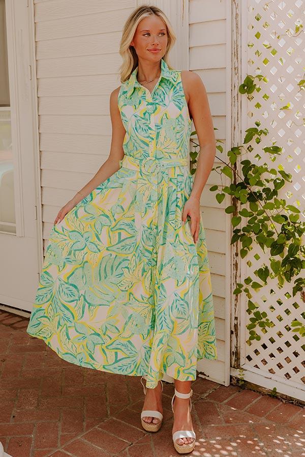 Tropical Tango Down Midi Dress Product Image
