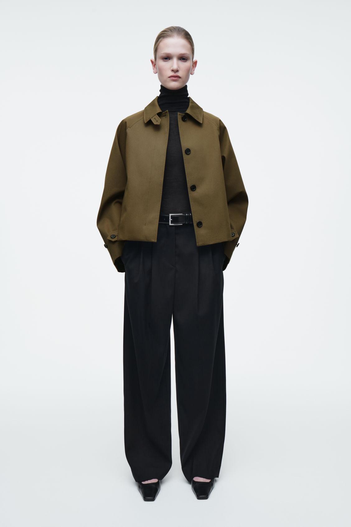 SHORT TWILL TRENCH COAT Product Image