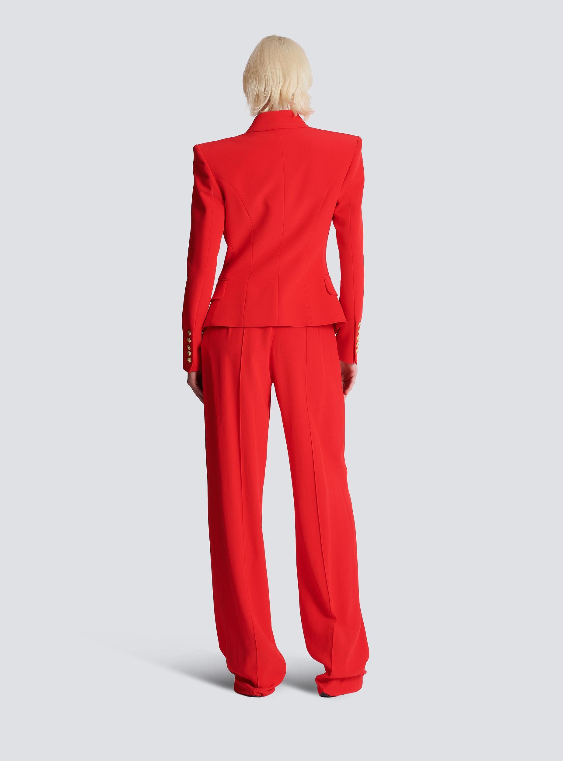 Fitted crepe 6-button jacket Product Image