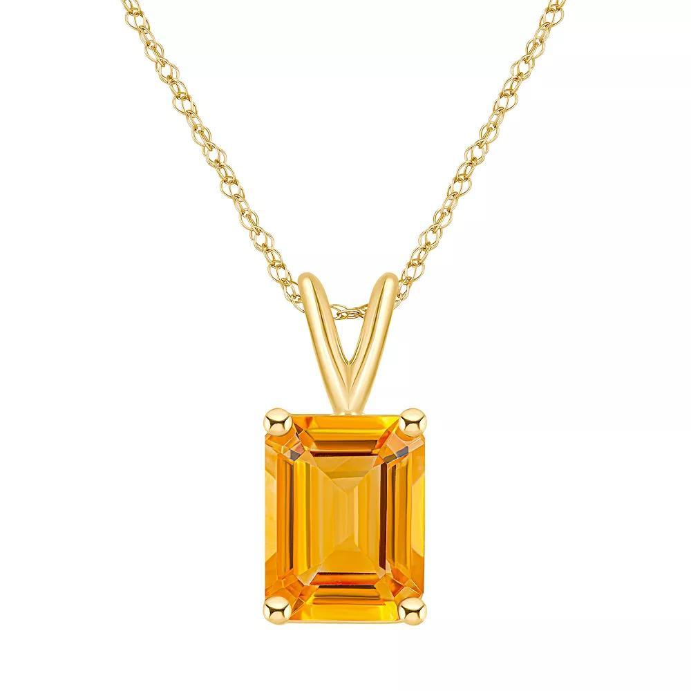 Celebration Gems 14k White Gold Gemstone Pendant Necklace, Women's, Size: 18", Citrine Product Image
