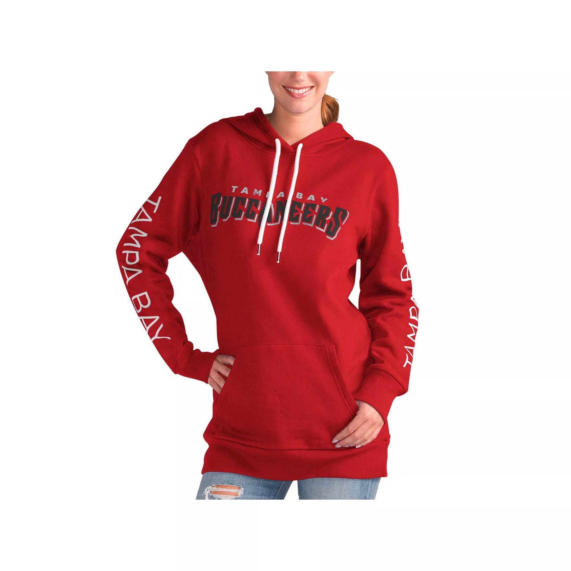 Women's G-III 4Her by Carl Banks Red Tampa Bay Buccaneers Extra Inning Pullover Hoodie, Size: XL Product Image