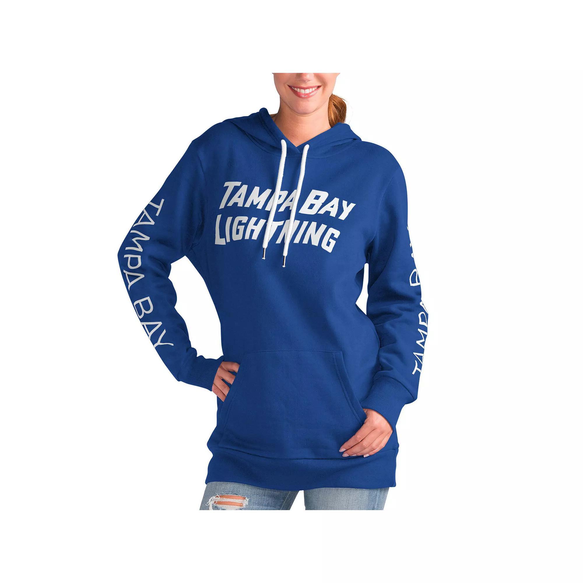 Women's G-III 4Her by Carl Banks Blue Tampa Bay Lightning Overtime Pullover Hoodie, Size: Large, Lgh Blue Product Image
