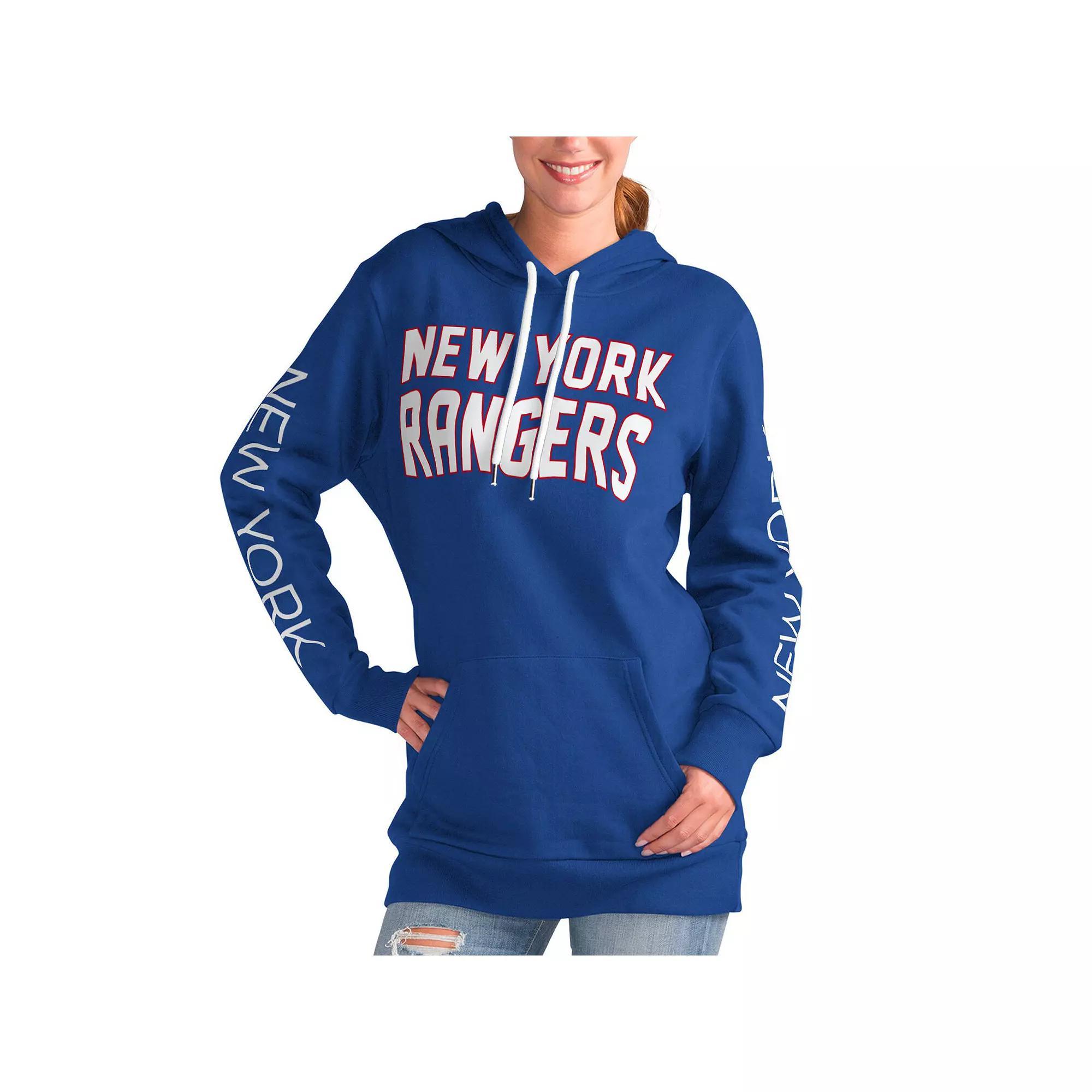 Women's G-III 4Her by Carl Banks Blue New York Rangers Overtime Pullover Hoodie, Size: Large, Ran Blue Product Image