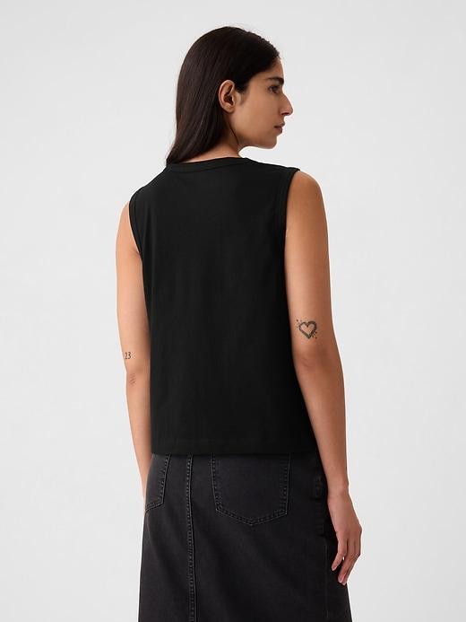 Linen-Blend Tank Top Product Image