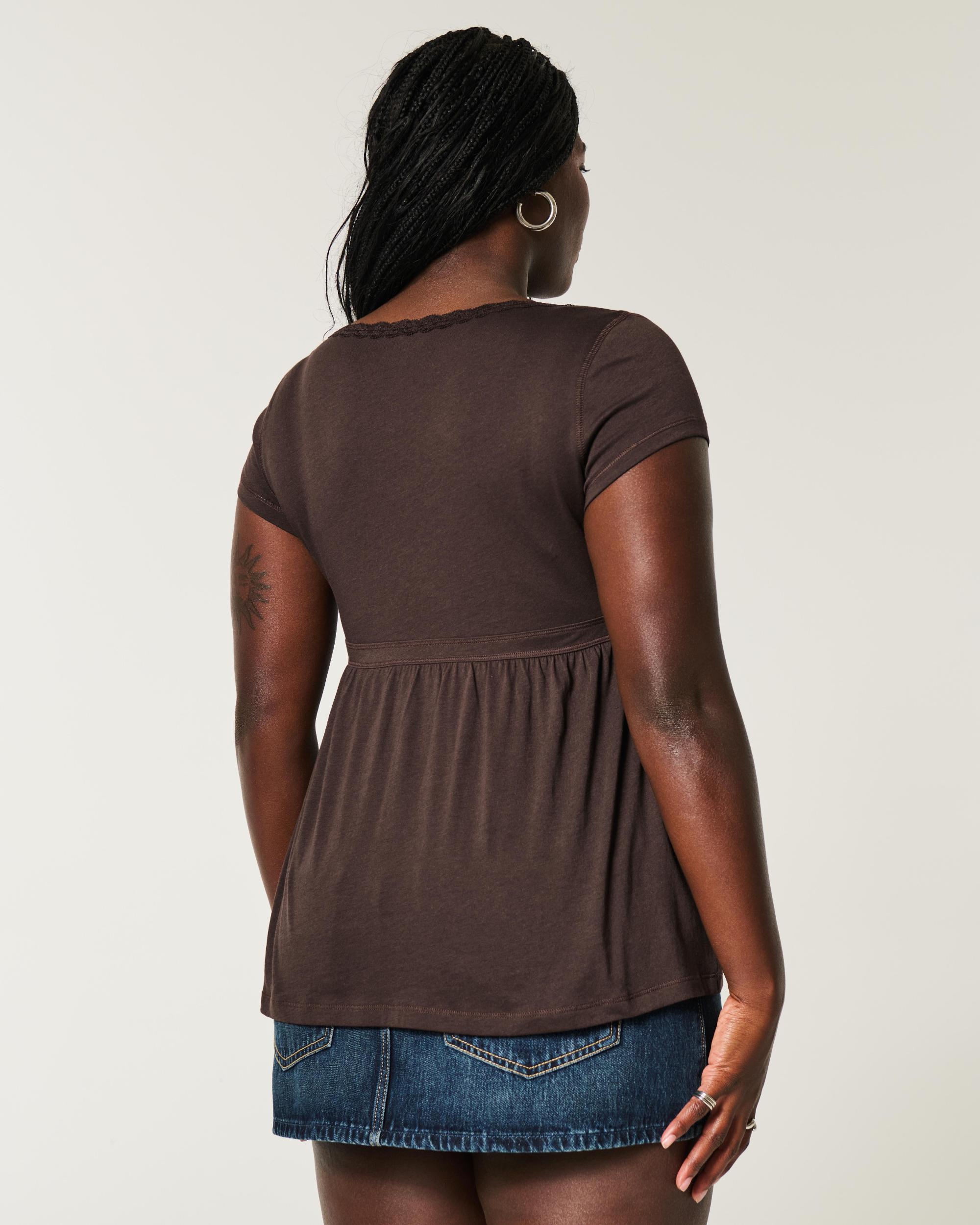 Easy Wrap-Front Babydoll Top Product Image