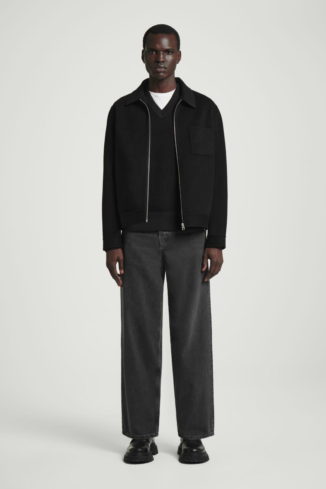 DOUBLE-FACED WOOL HARRINGTON JACKET Product Image