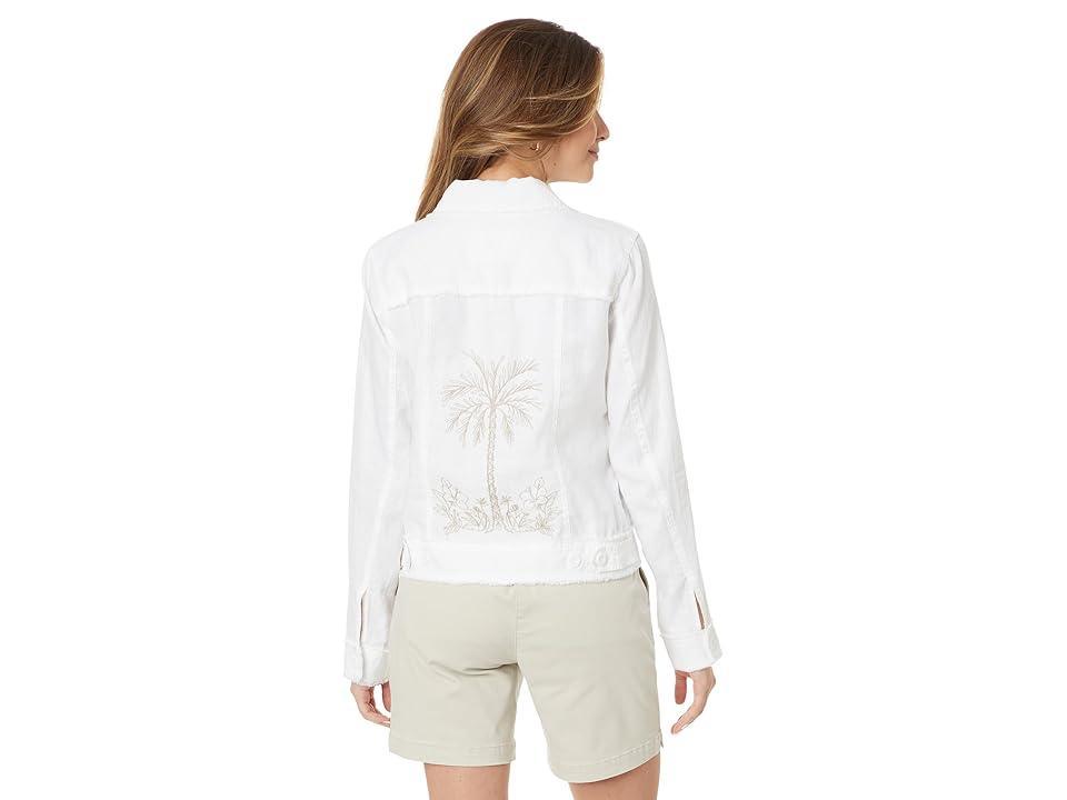Tommy Bahama Breezy Palm Embroidered Linen Notch Collar Long Sleeve Jacket Product Image