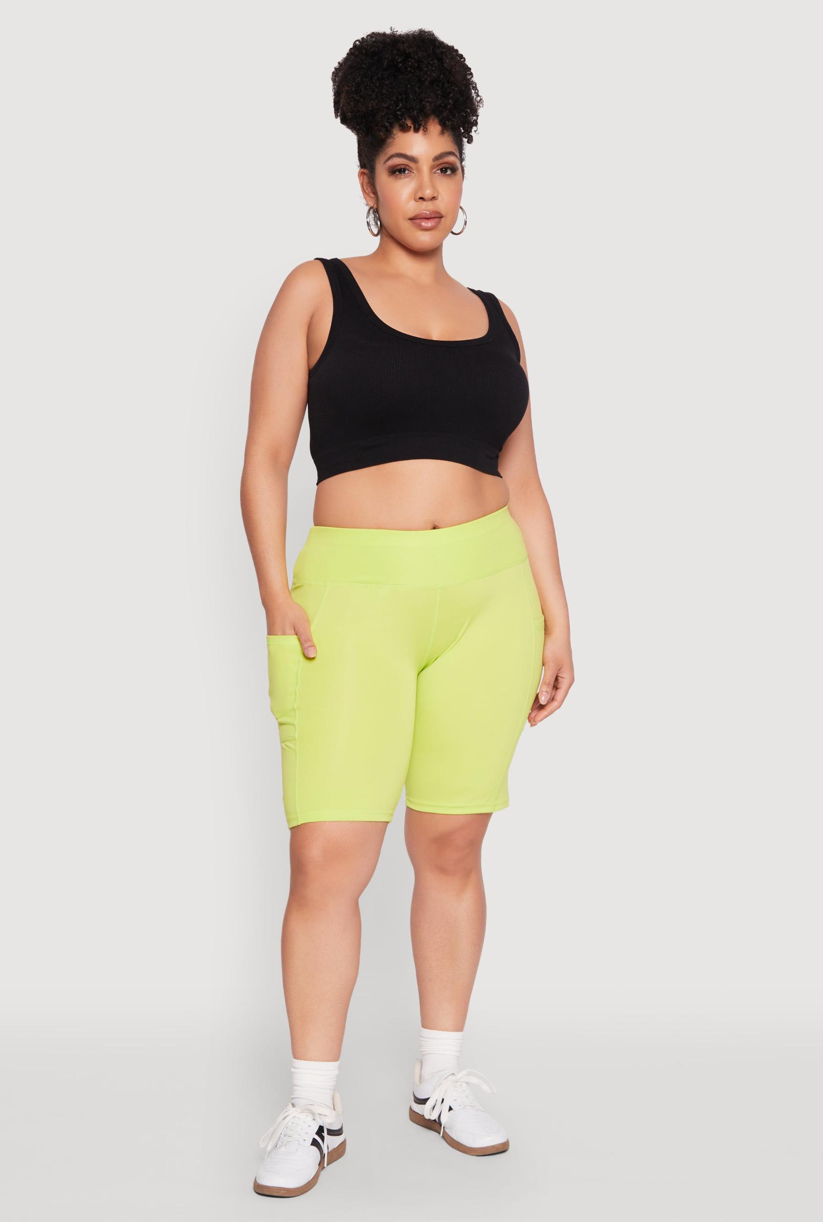 Womens Plus Size Cell Phone Pocket Biker Shorts Product Image