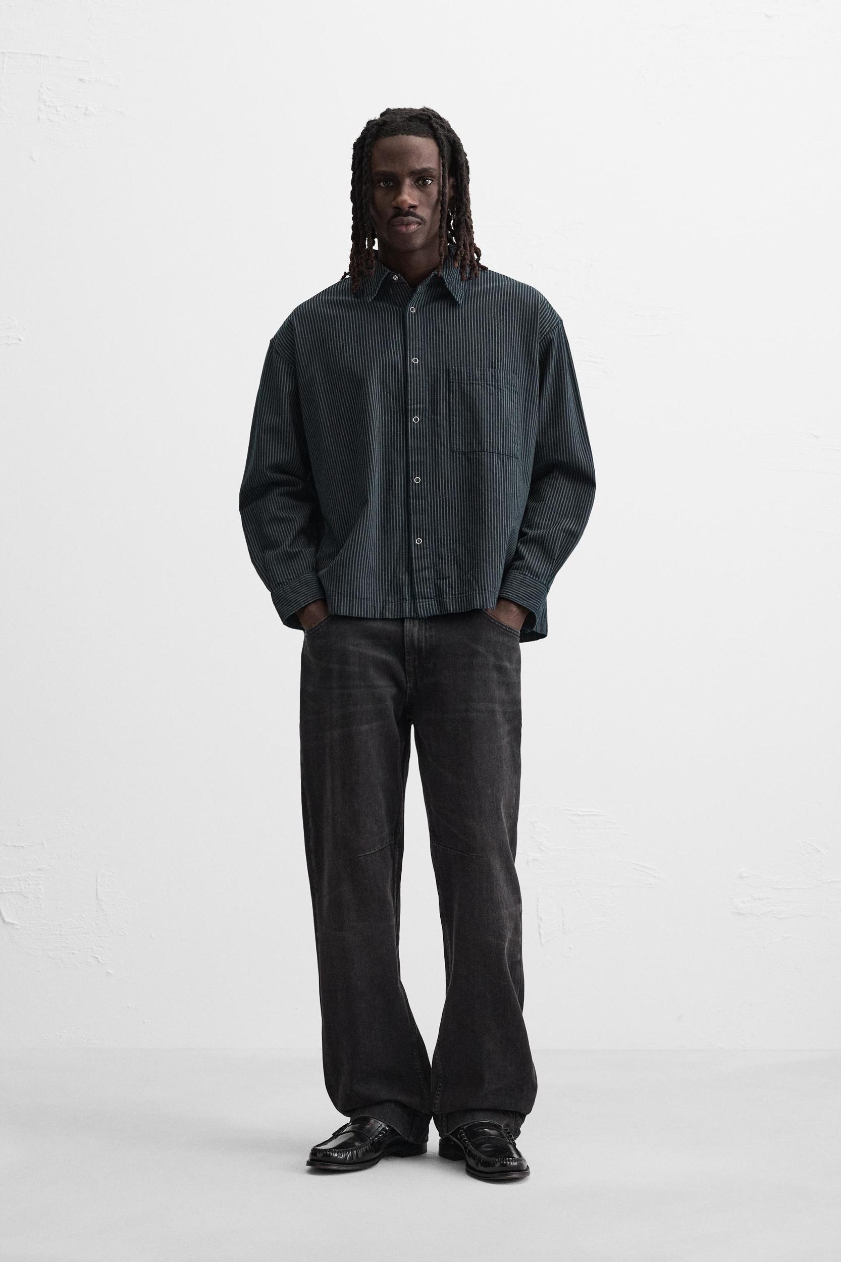STRIPED DENIM SHIRT Product Image