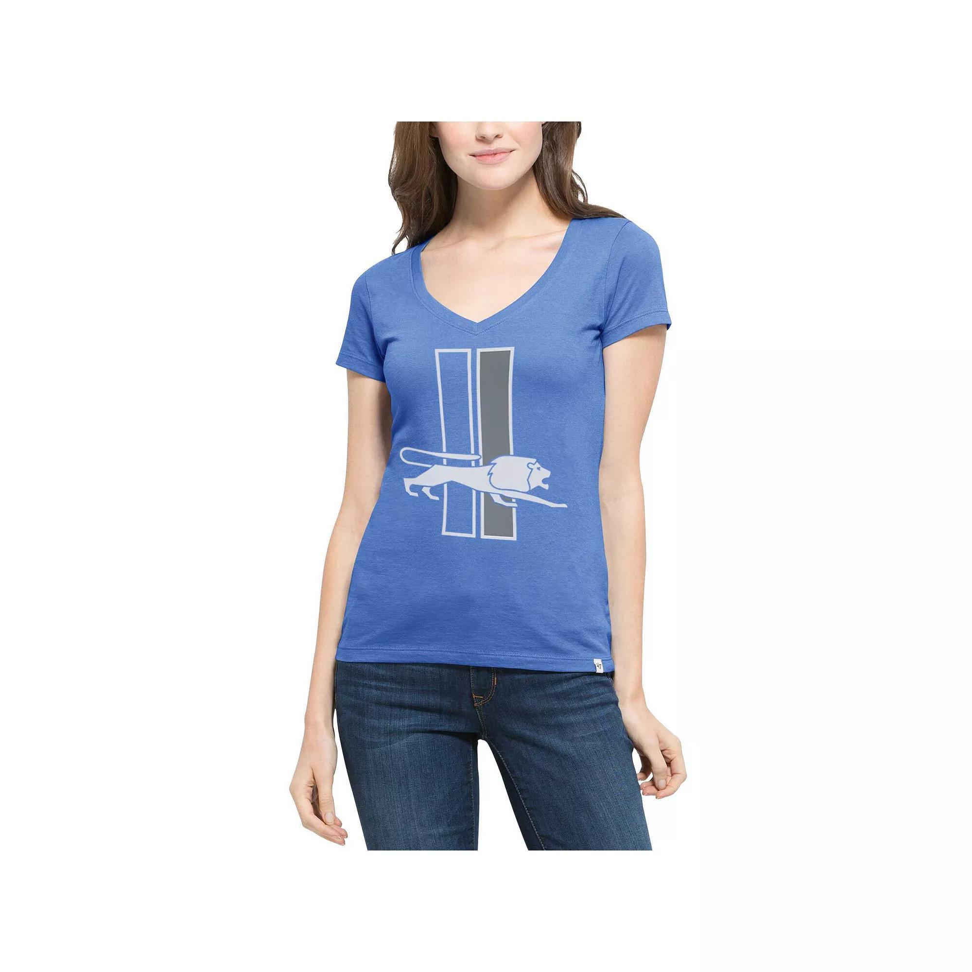 Womens 47 Detroit Lions Crosstown Flanker V-Neck T-Shirt Product Image