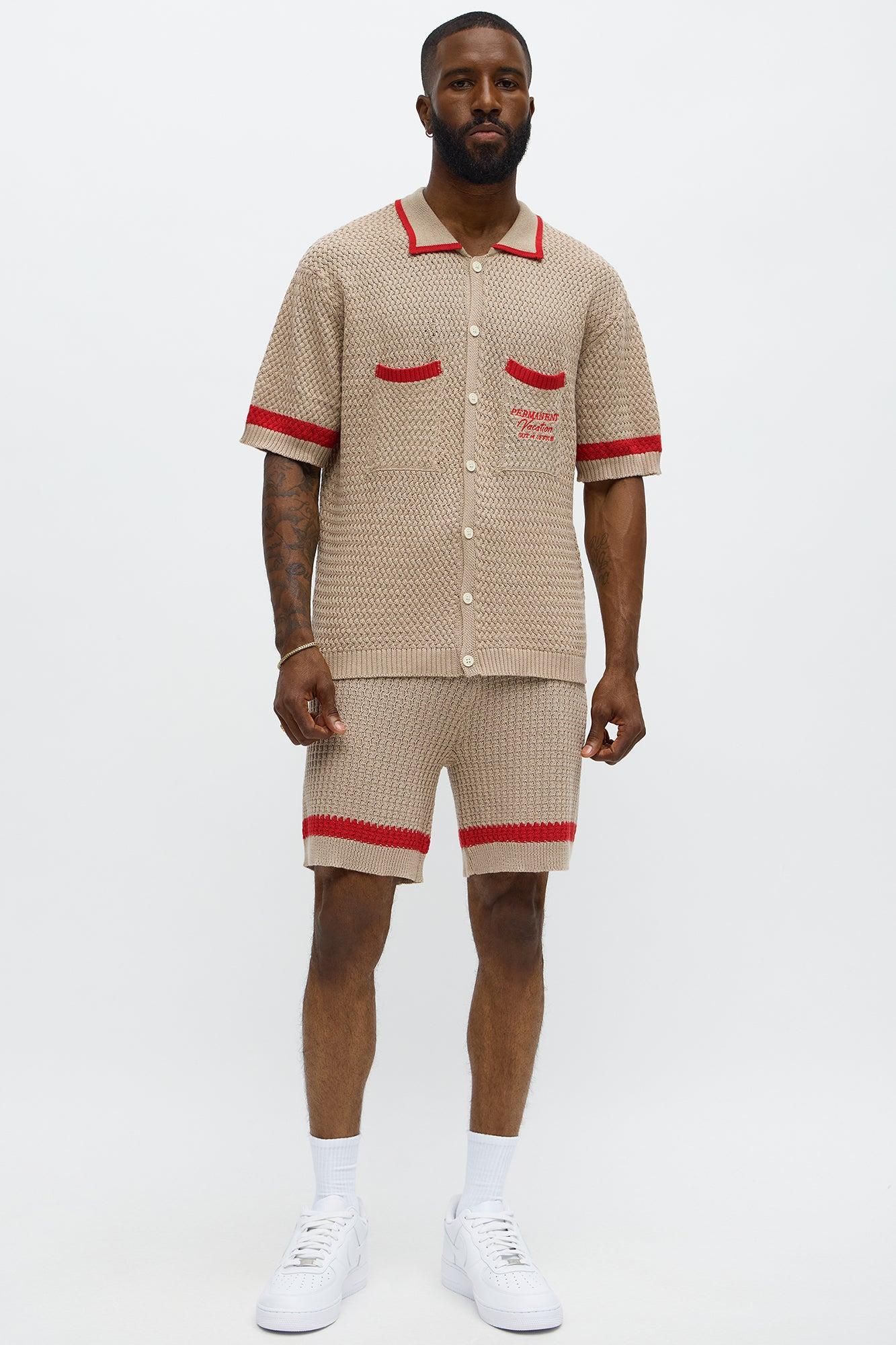 Relaxed Margarita Knit Shorts - Tan Product Image
