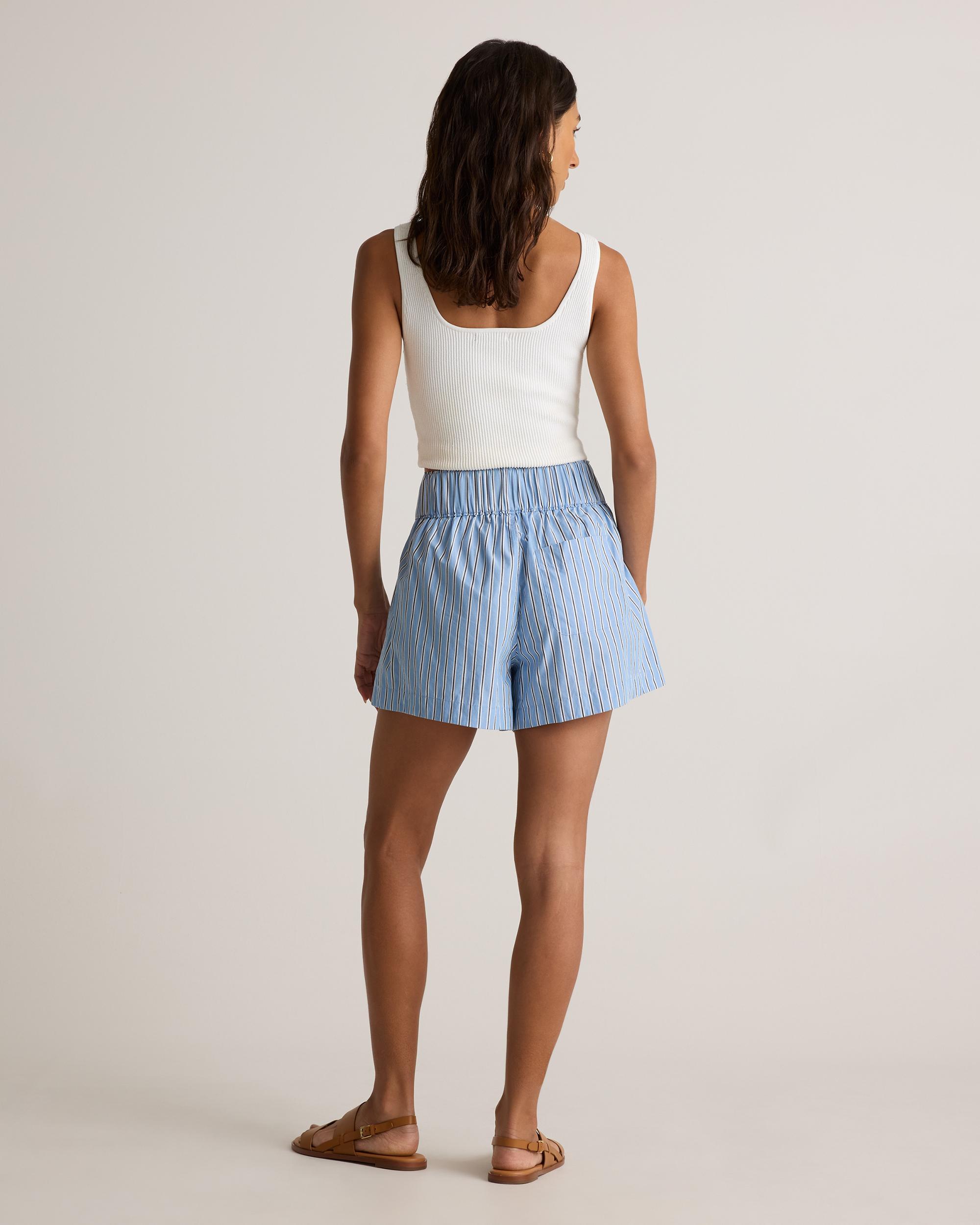 100% Organic Cotton Poplin Pull-On Shorts Product Image