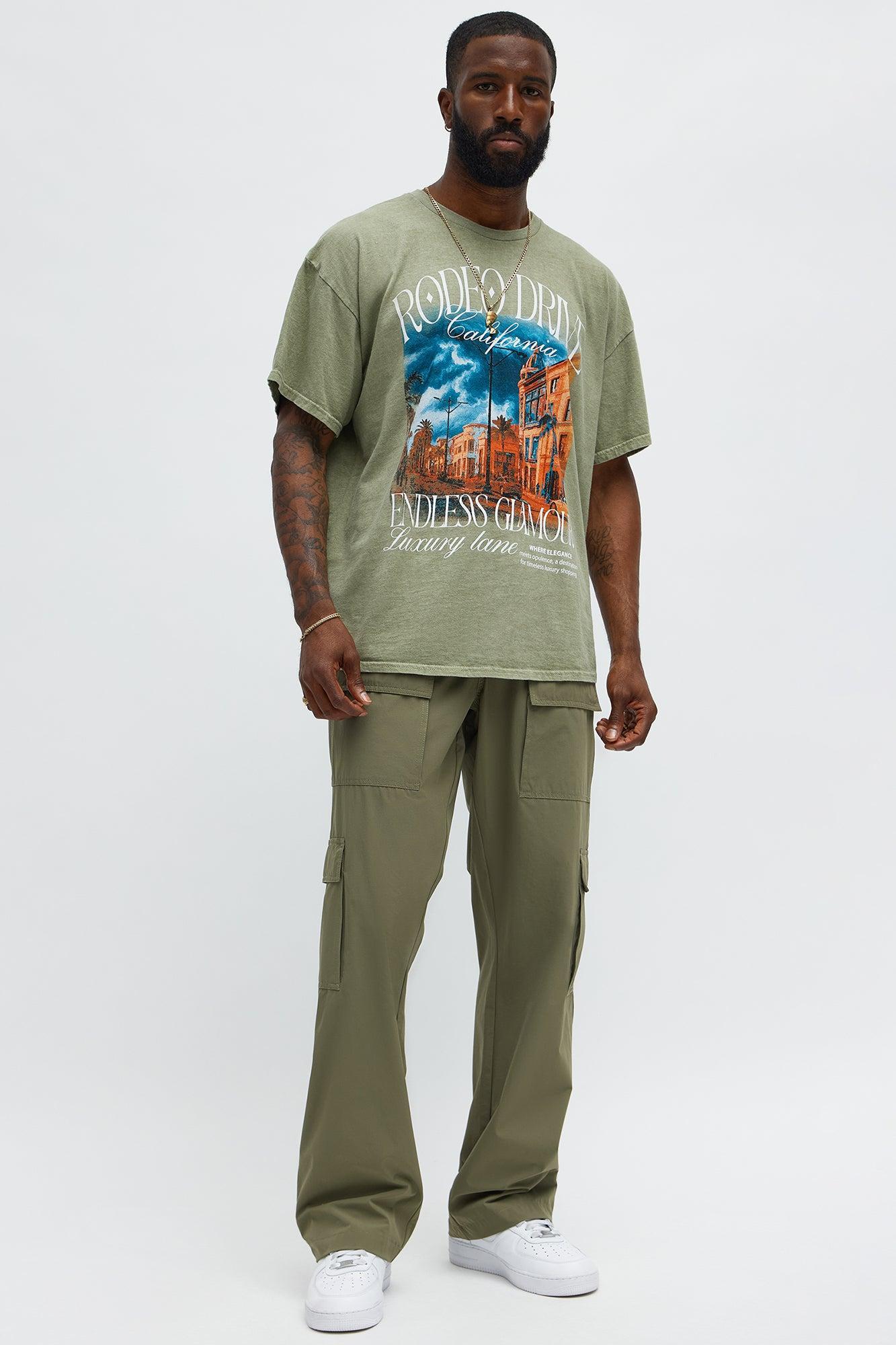 Endless Glamour Oversized Short Sleeve Tee - Olive Product Image