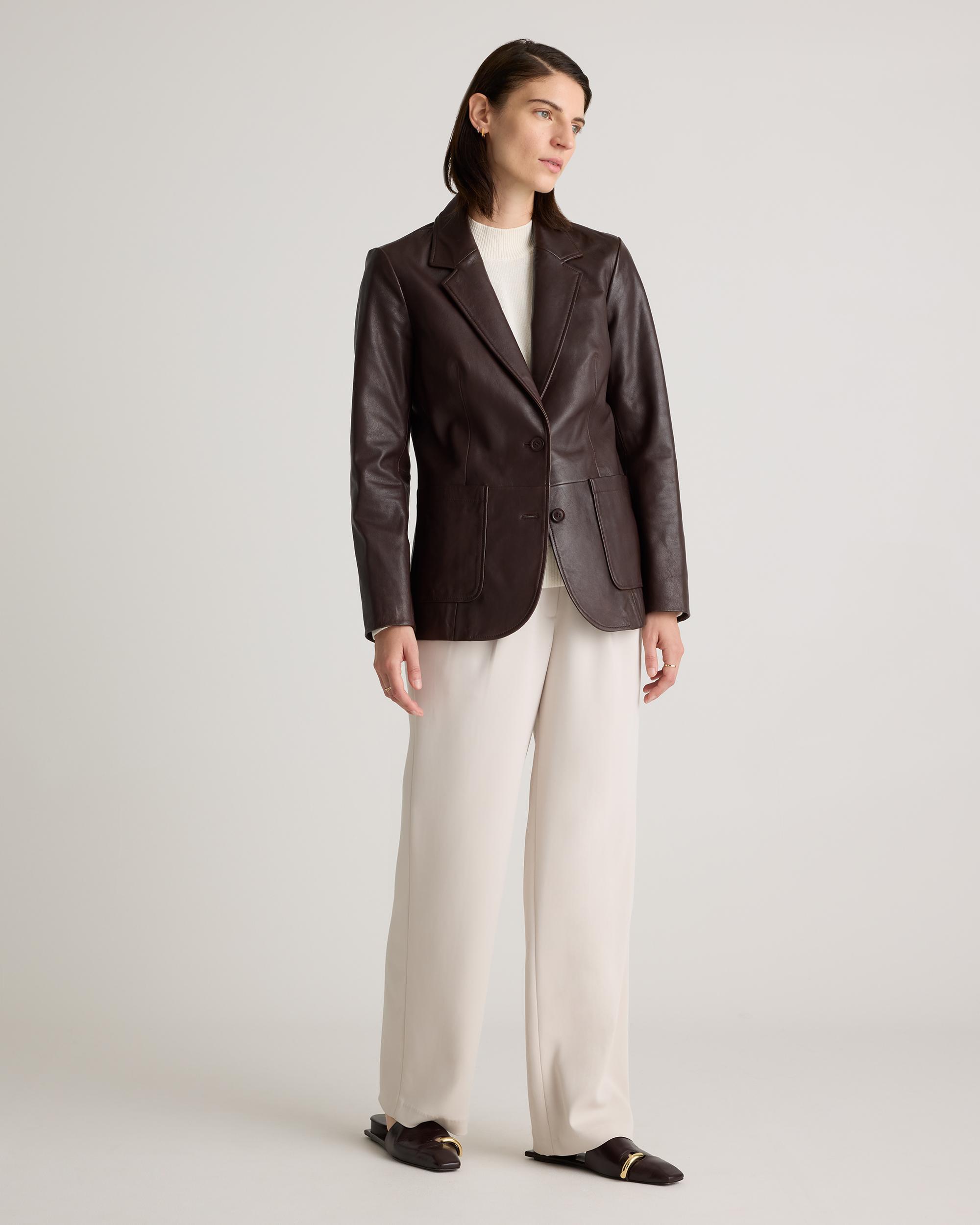 Quince | Women's Blazer Size XS, Leather Product Image