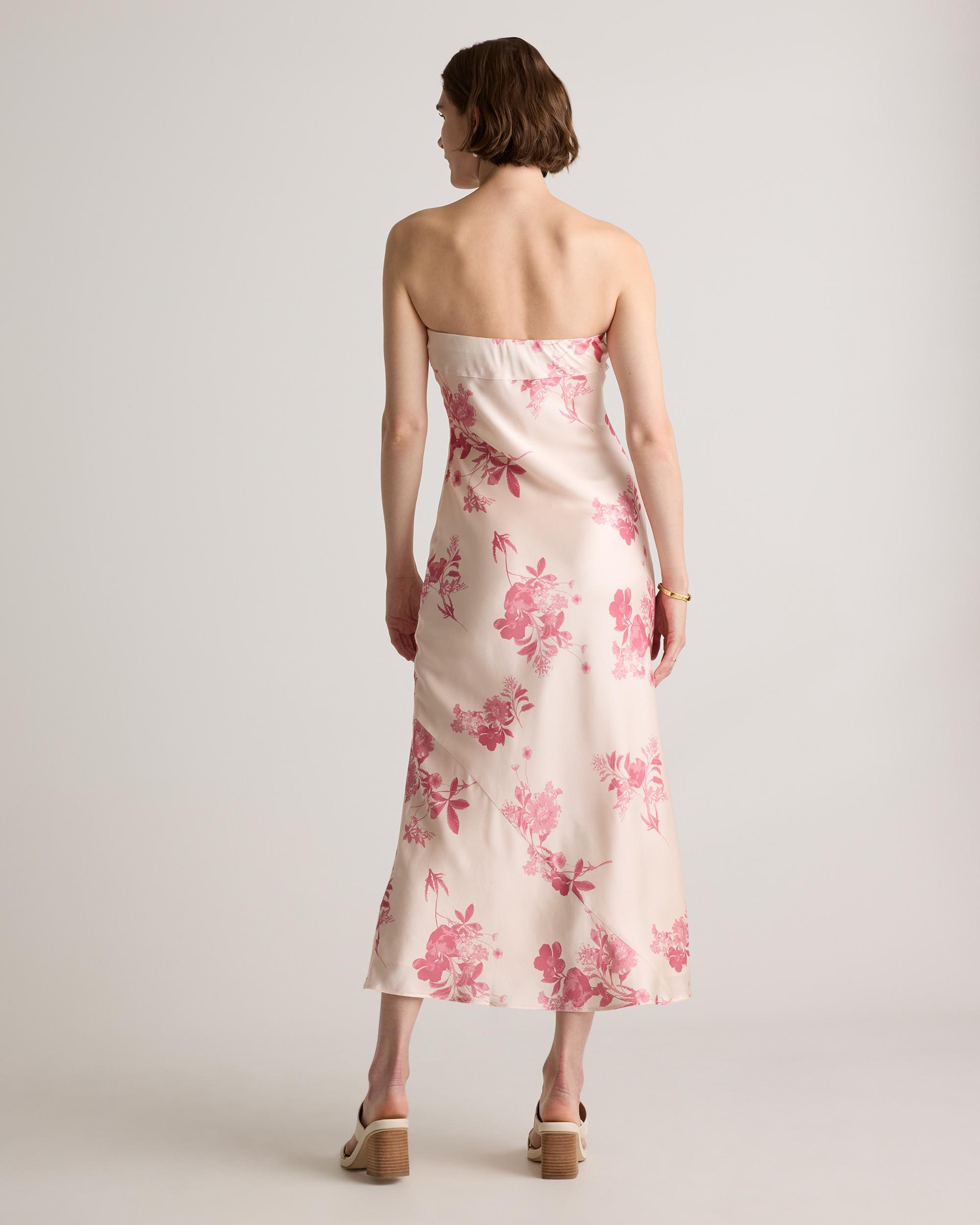 Quince | Women's Strapless Midi Dress Size XS, Mulberry Silk Product Image