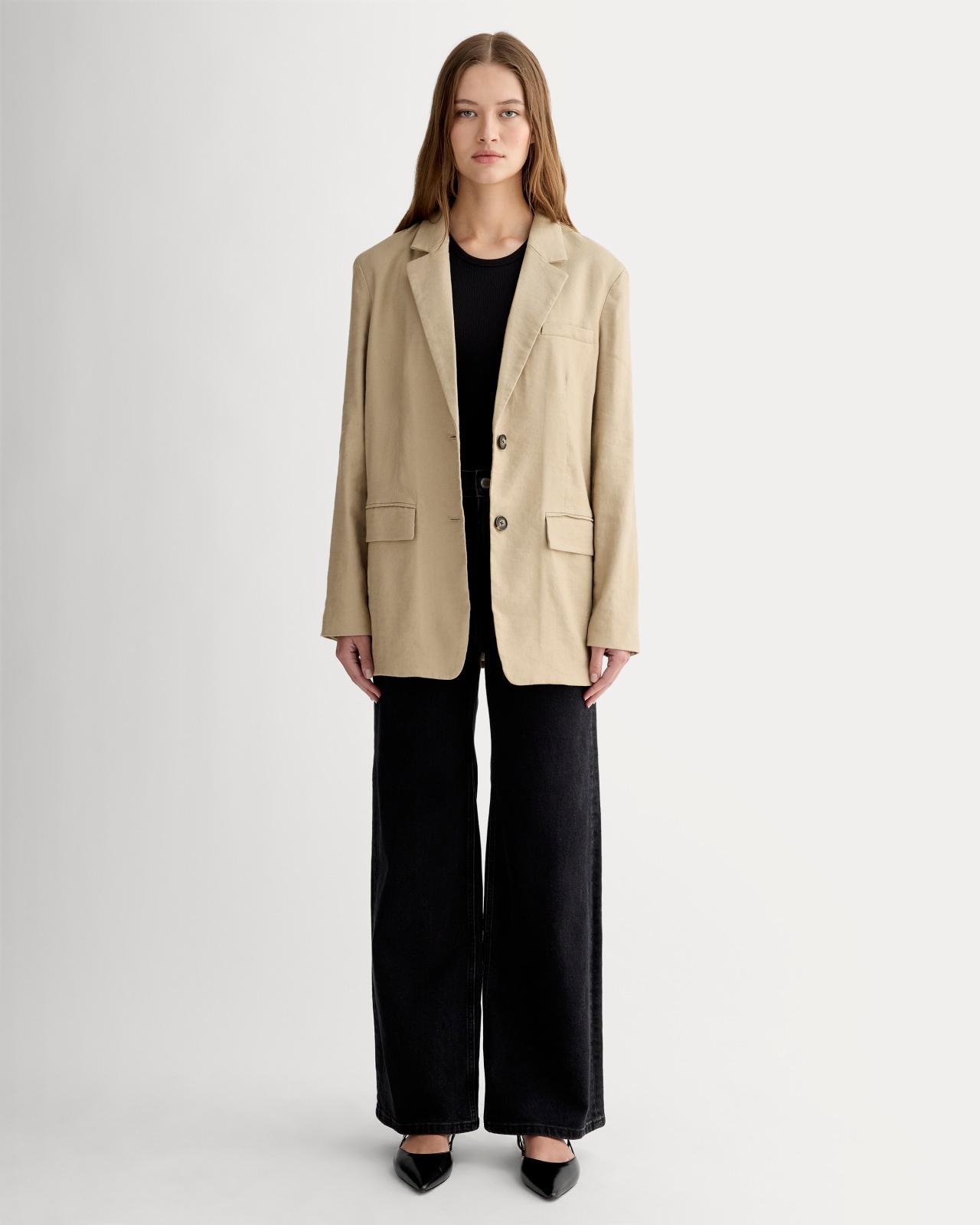 The Oversized Blazer in Stretch Linen Product Image