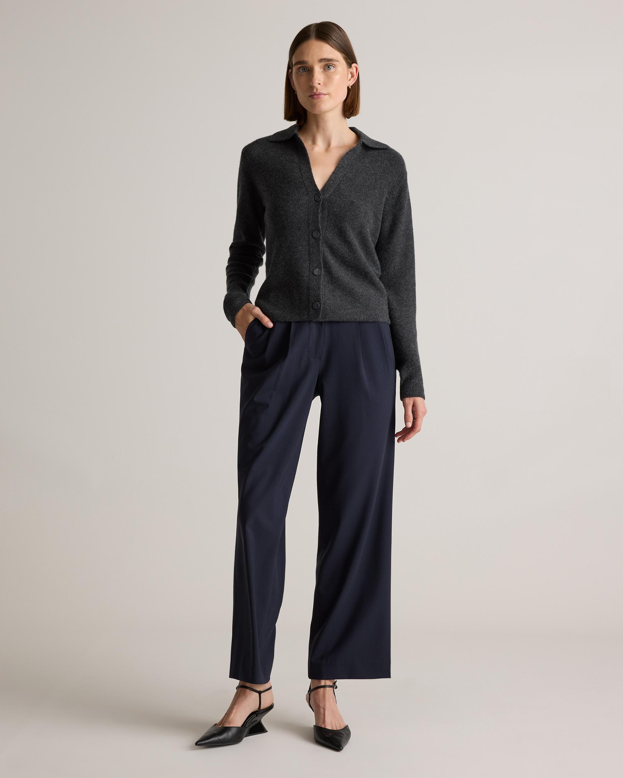 Quince | Women's Mongolian Cashmere Collared Cardigan Sweater Size XS Product Image