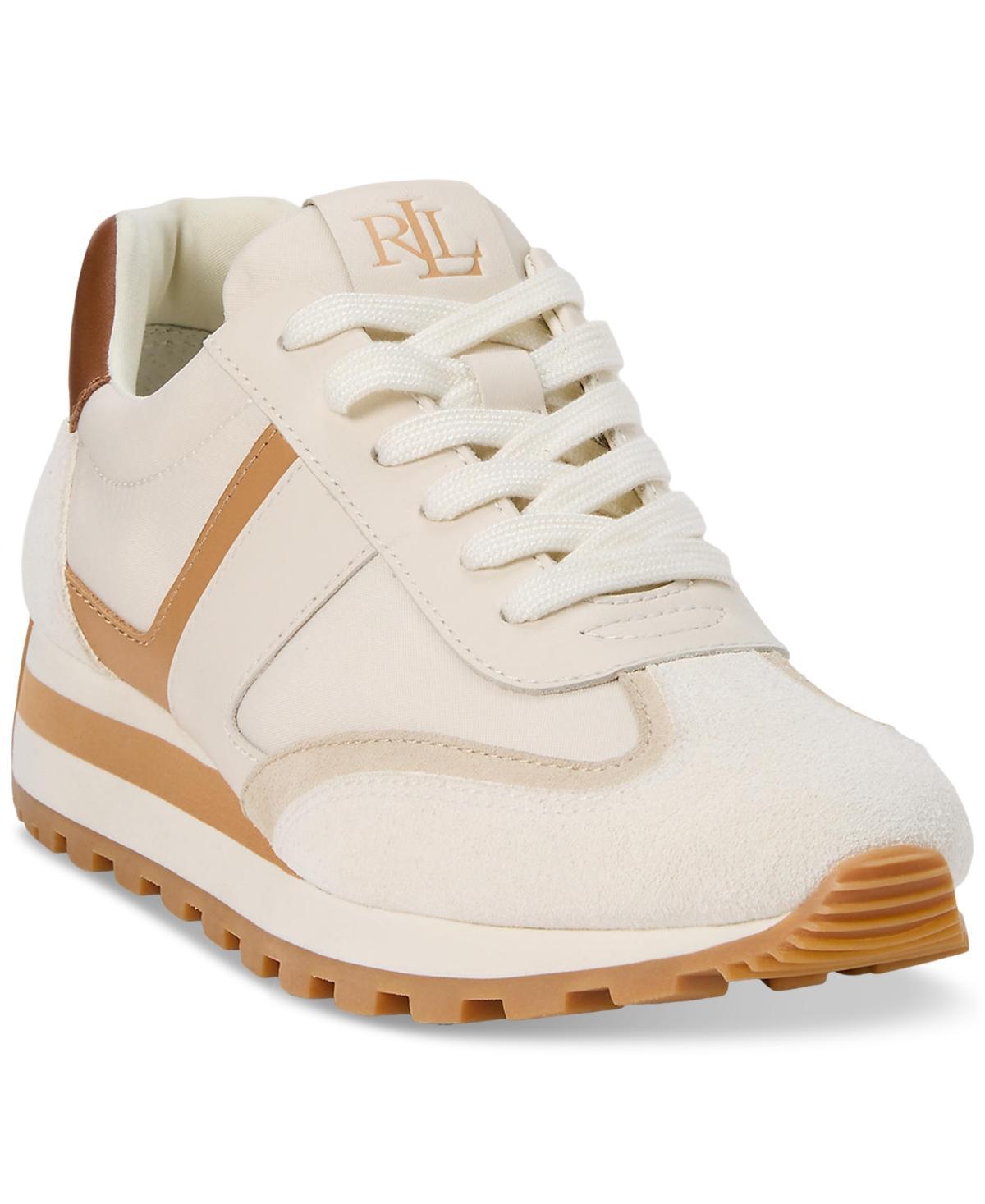 Lauren Ralph Lauren Womens Dani Lace-Up Sneakers - Soft White Product Image