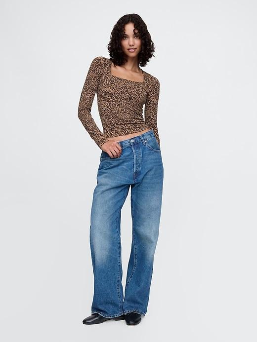 CloseKnit Jersey Square-Neck Top Product Image