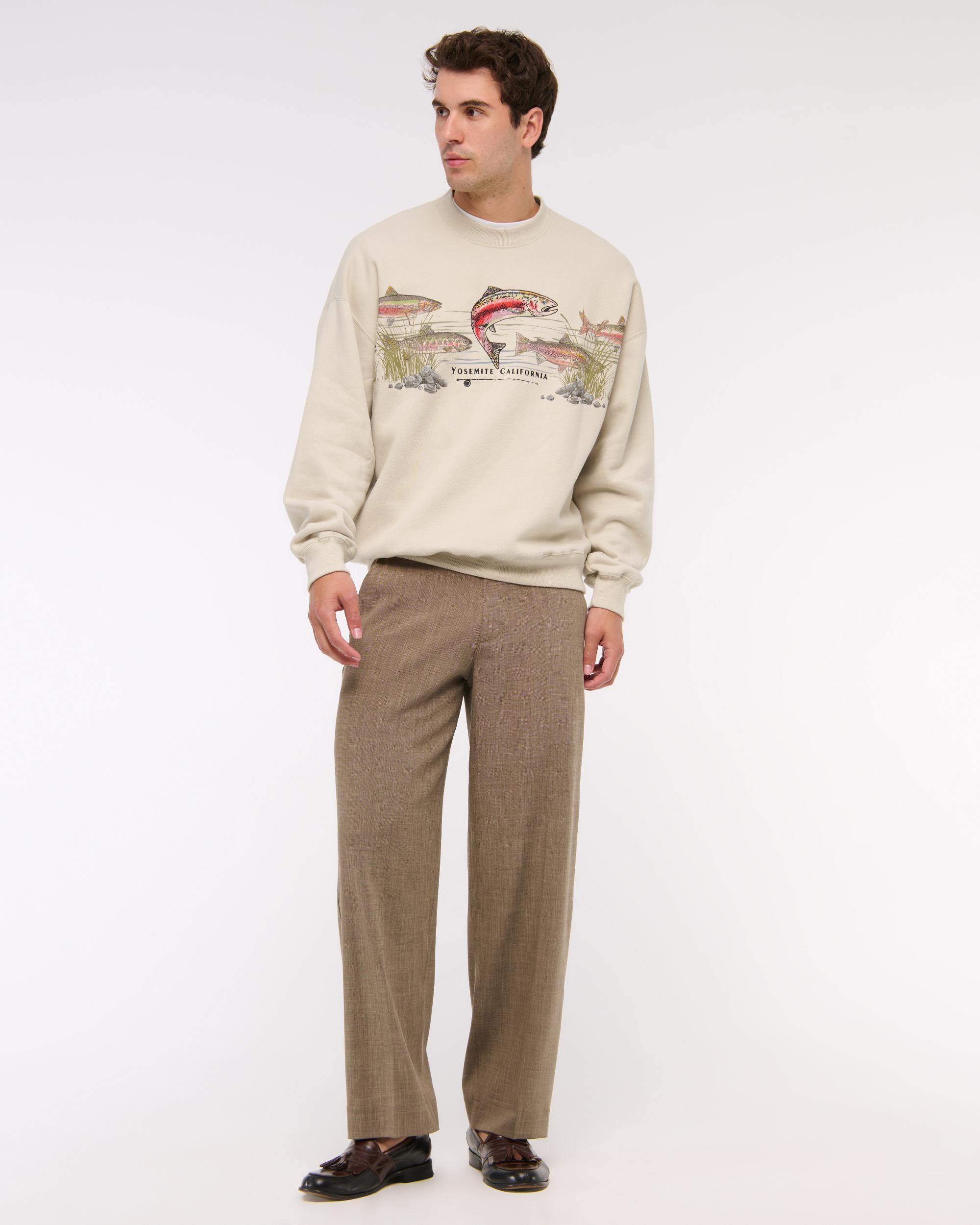 Fishing Graphic Crew Sweatshirt Product Image