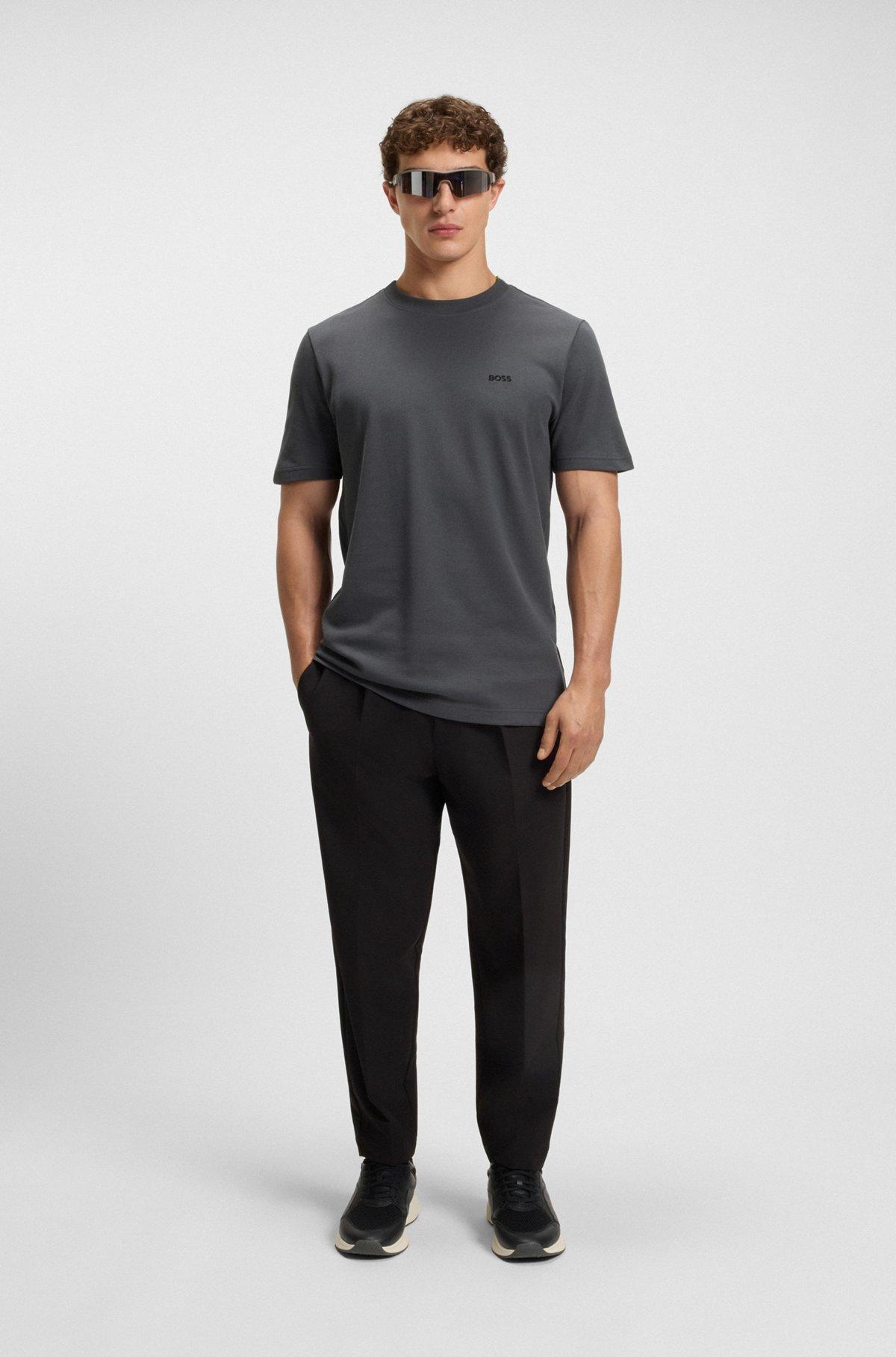 Cotton-silk T-shirt with Prince of Wales check Product Image