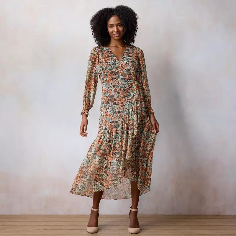 Womens LC Lauren Conrad Long Wrap Maxi Dress Product Image