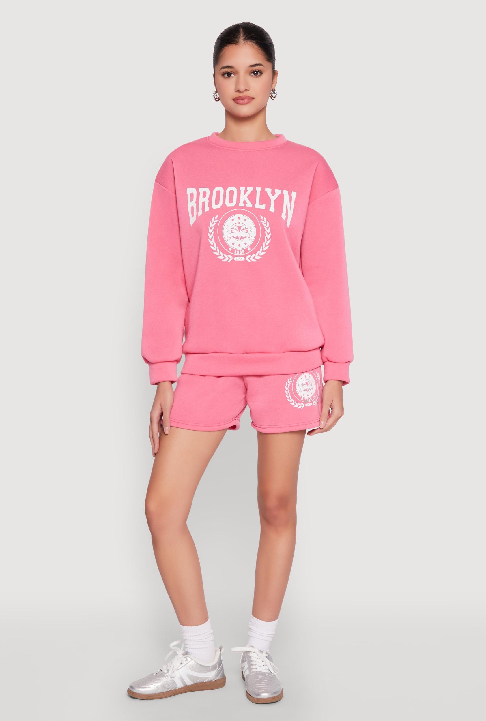 Womens Fleece Brooklyn Graphic Sweatshorts Product Image