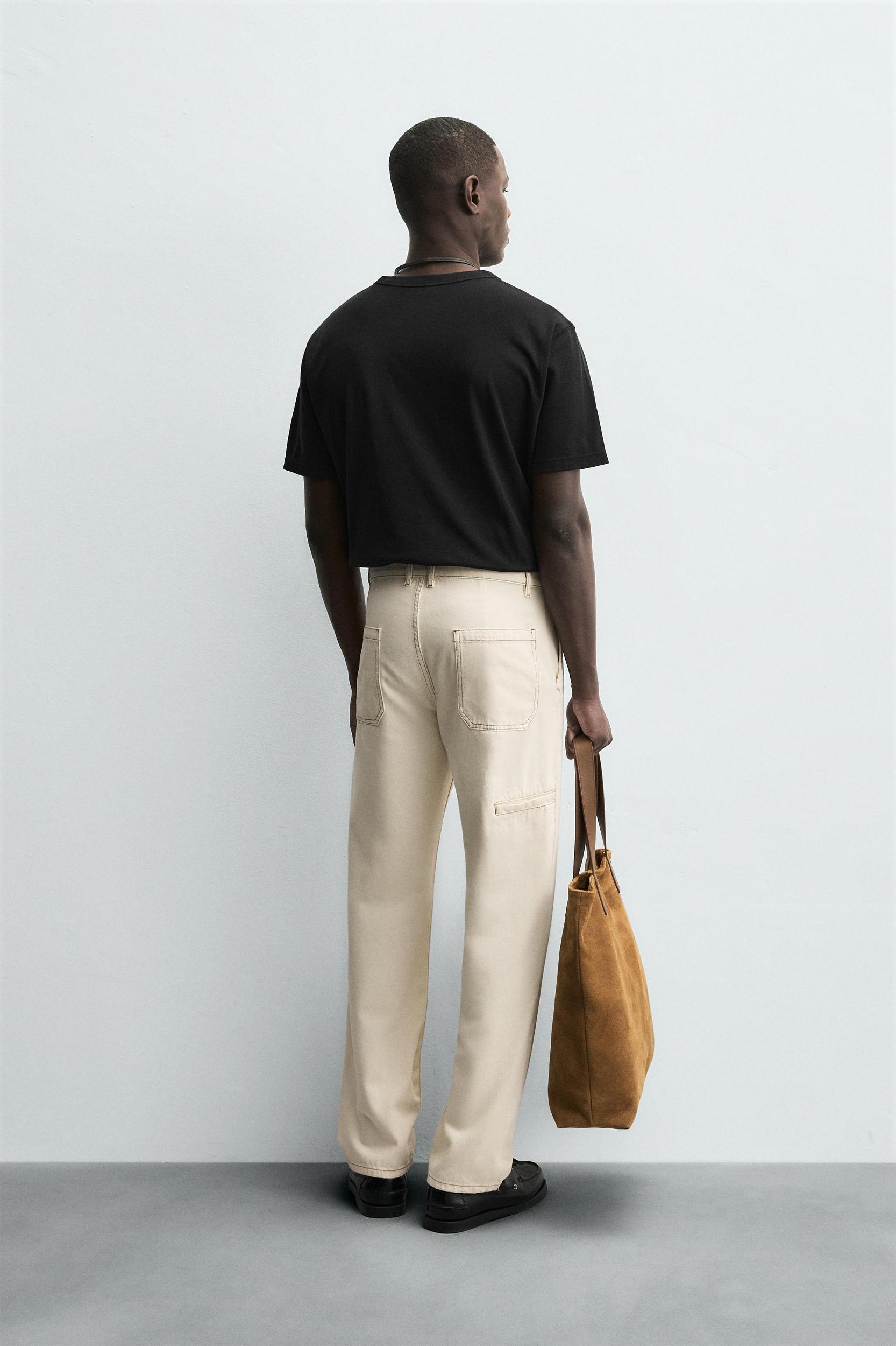 PANTS WITH CONTRAST STITCHING Product Image