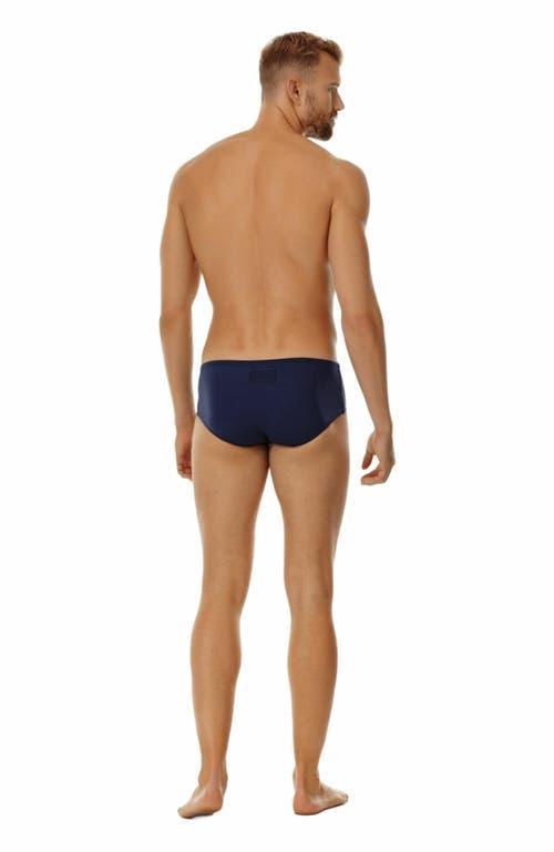 Vilebrequin Men's Solid Fitted Swim Brief in Bleu Marine at Nordstrom, Size Xx-Large Product Image