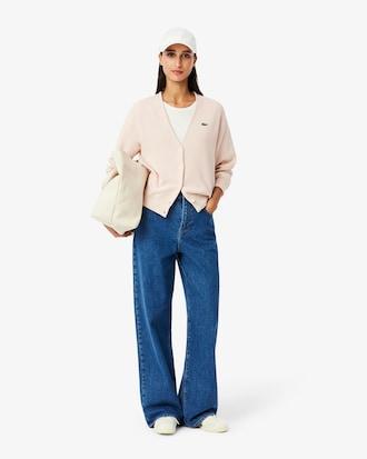 V Neck Cotton Cardigan Product Image