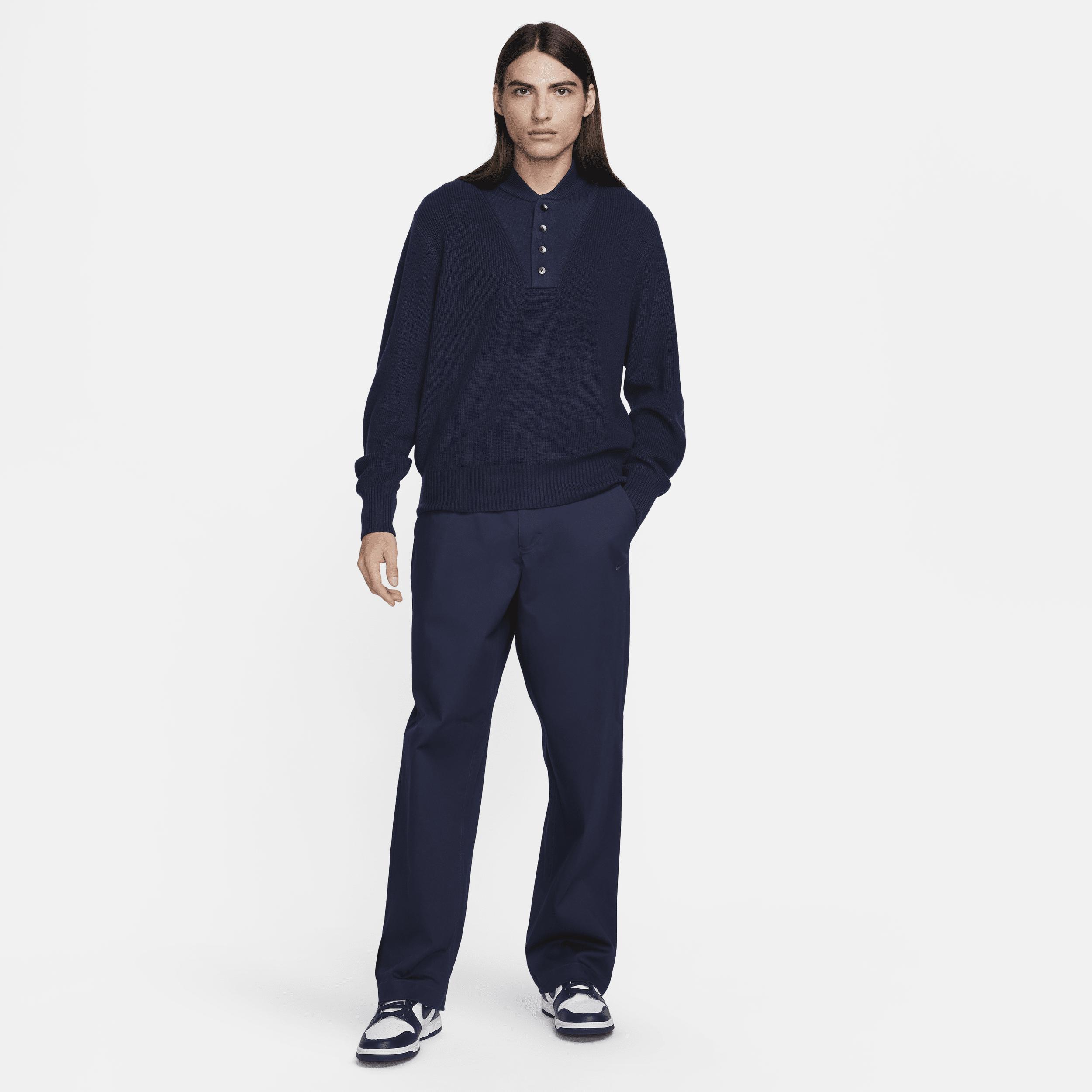 Nike Life Men's Long-Sleeve Military Henley Sweater Product Image