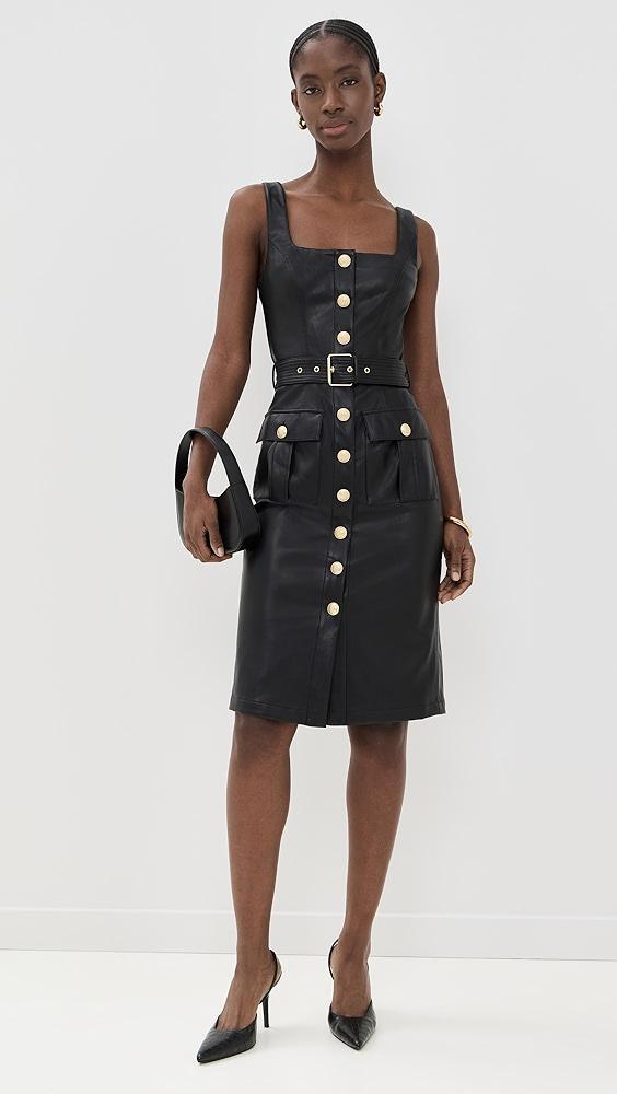 L'AGENCE Idy Button Front Tank Dress | Shopbop Product Image