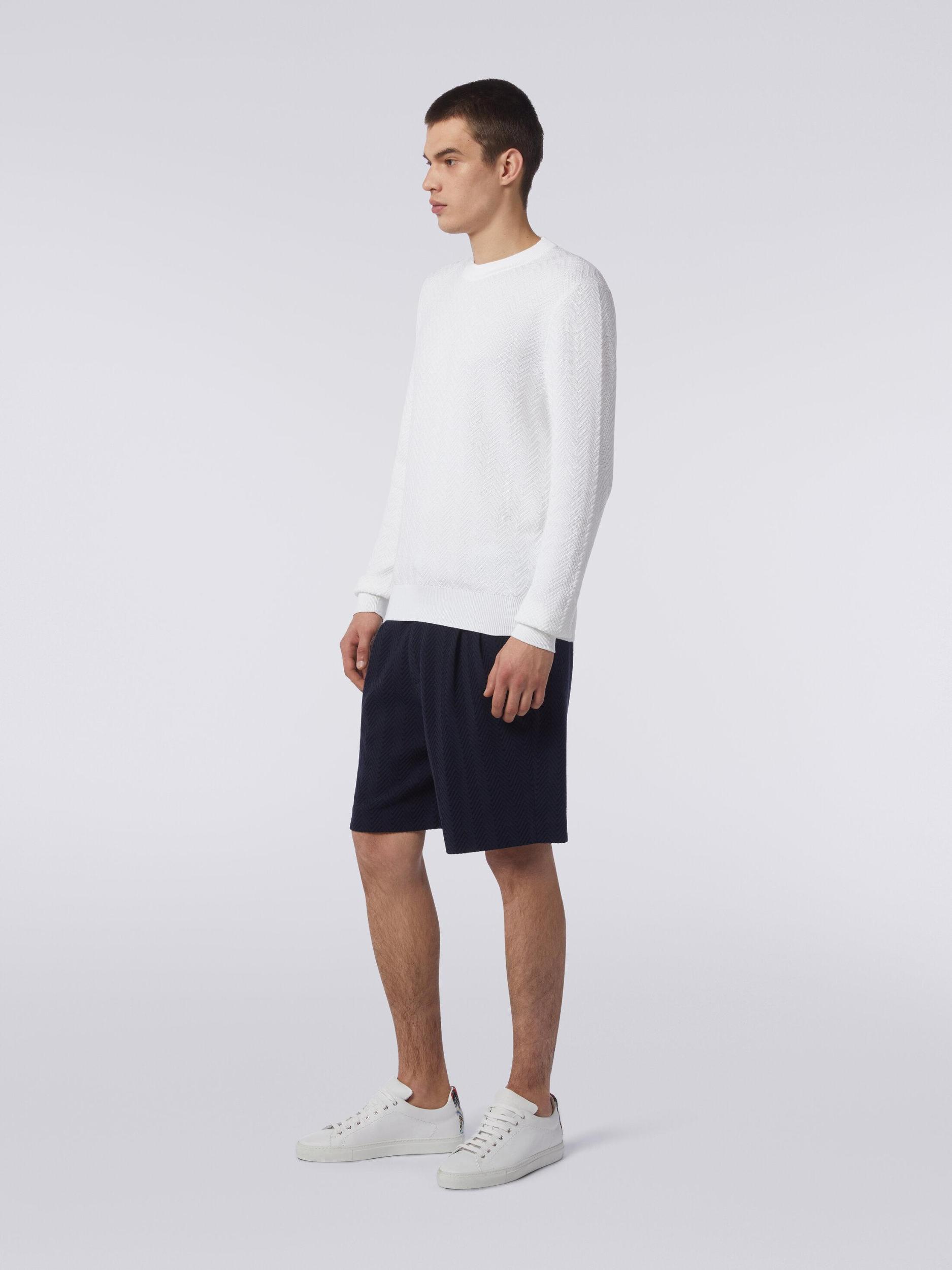Cotton chevron crew-neck pullover Product Image